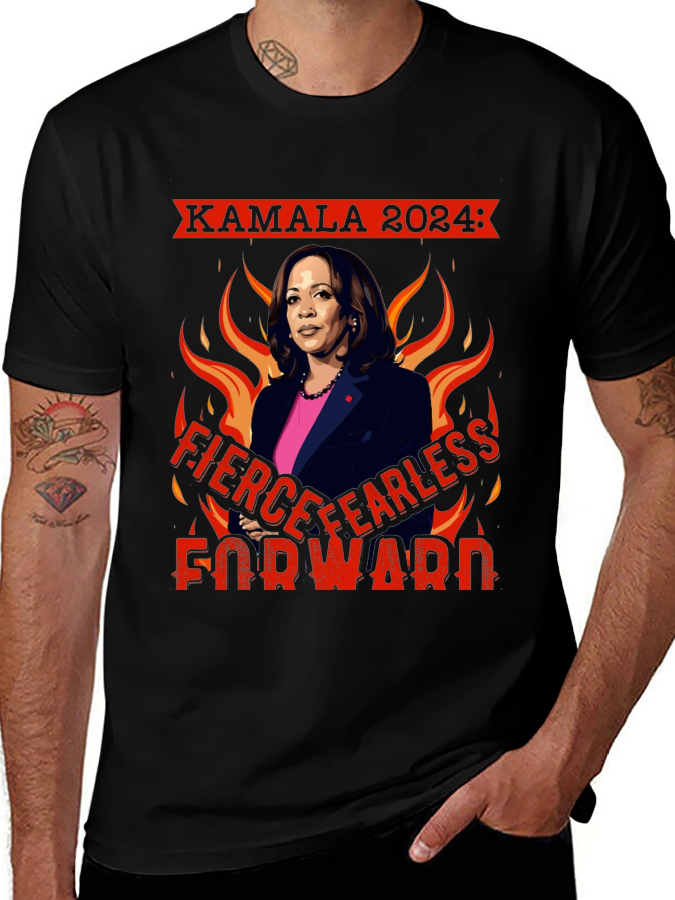 Kamala 2024 Fierce Fearless Forward T-Shirt