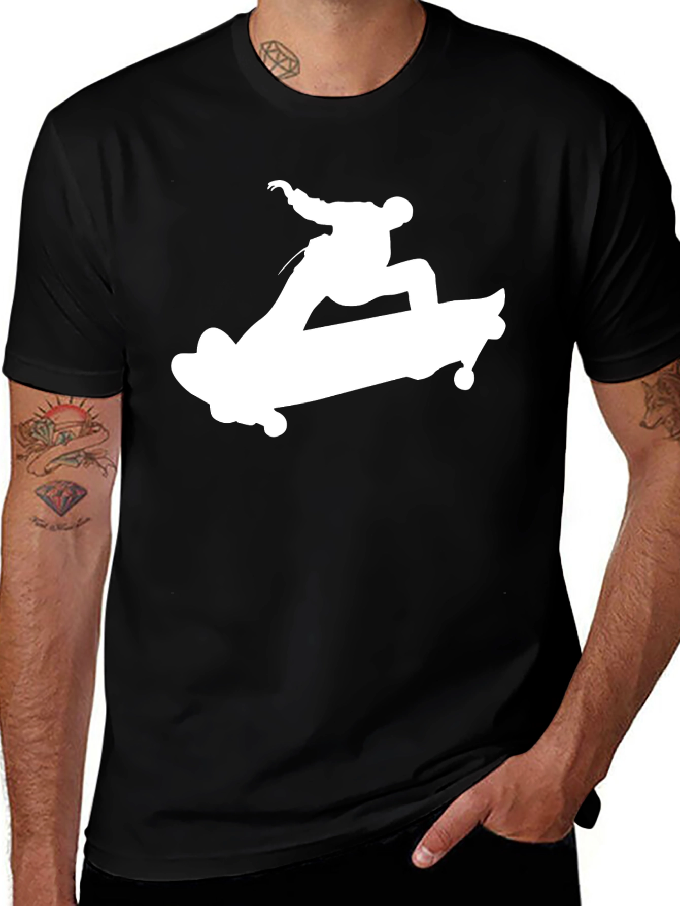 Variant 6 of Skateboarder Graphic T-Shirt - Cool Casual Tee