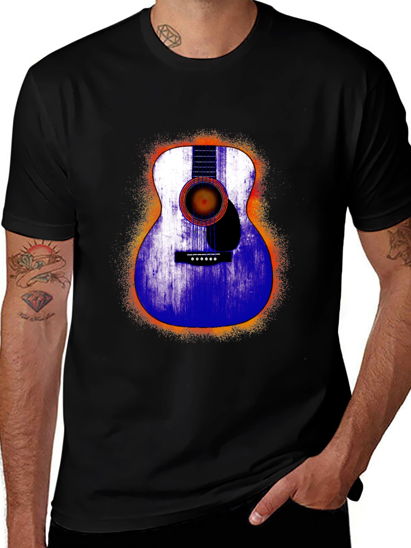 Variant 27 of Guitar Graphic Tee - Musician's Style