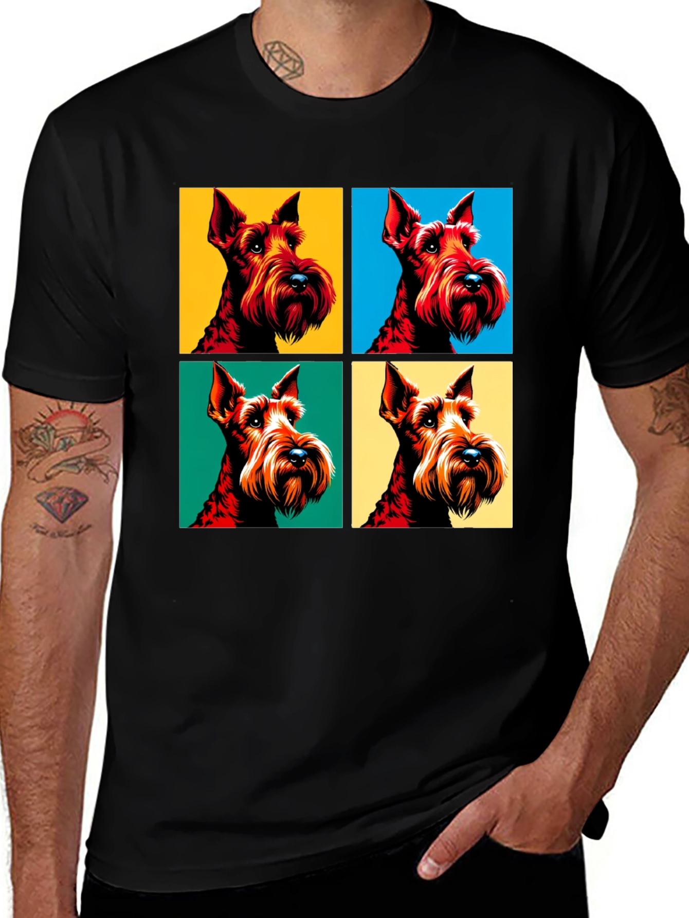 Variant 27 of Pop Art Dog Graphic Tee - Cool Canine Design