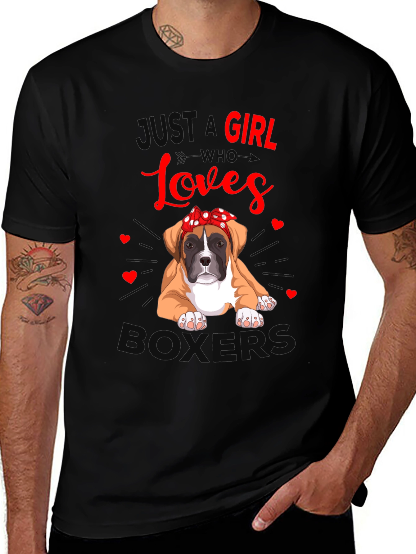 Variant 11 of Just A Girl Who Loves Boxers T-Shirt