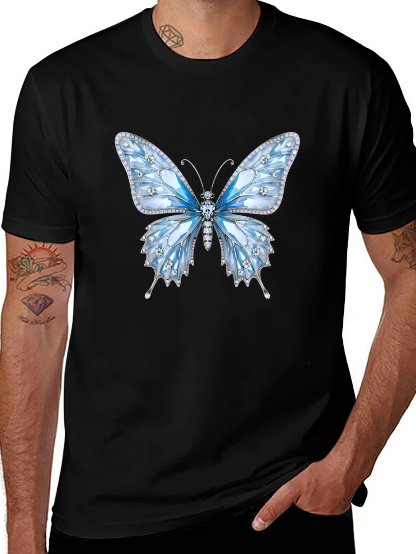 Variant 11 of Butterfly Gem T-Shirt - Sparkling Elegant Design