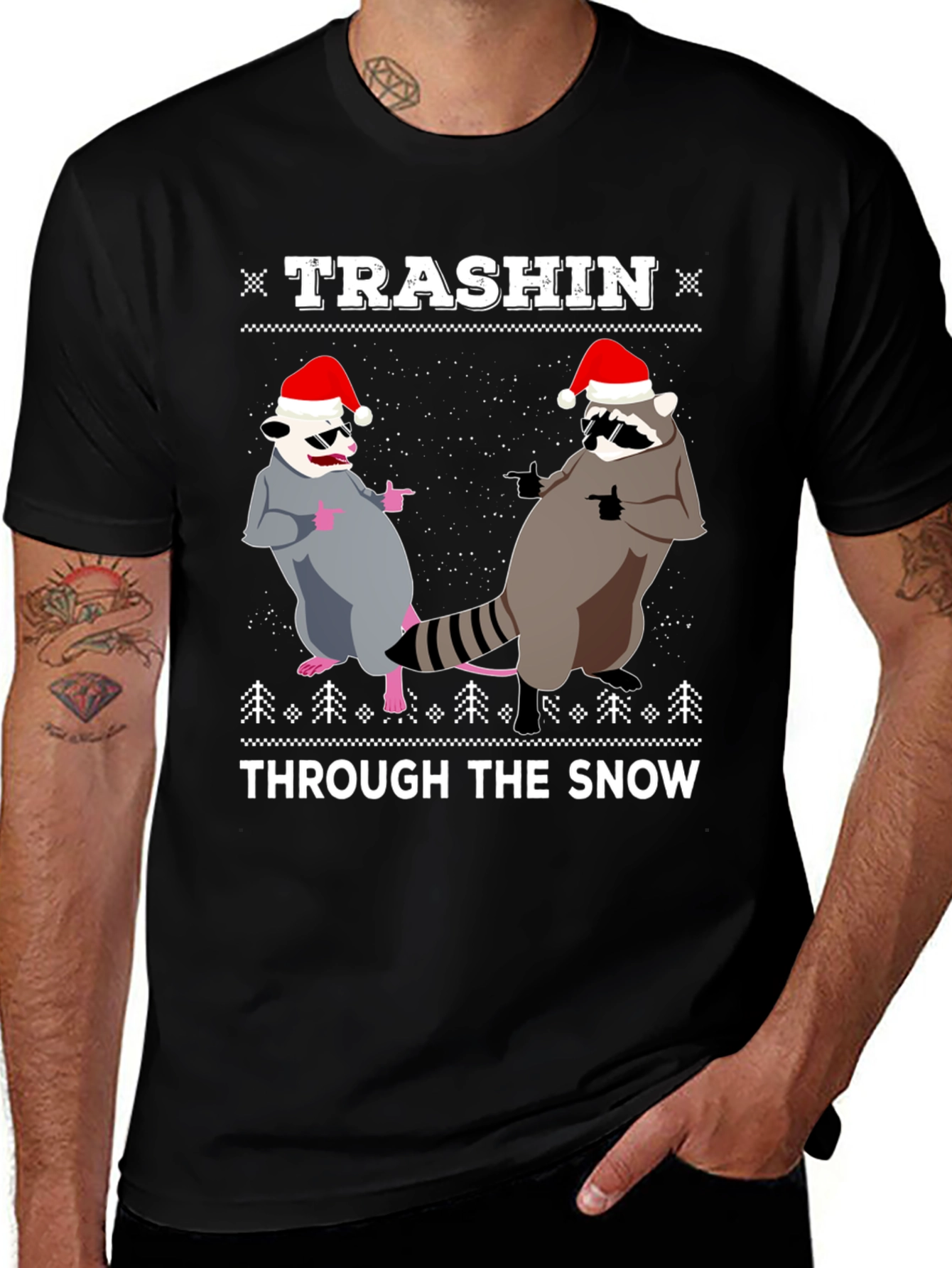 Trashin' Through the Snow Christmas T-Shirt
