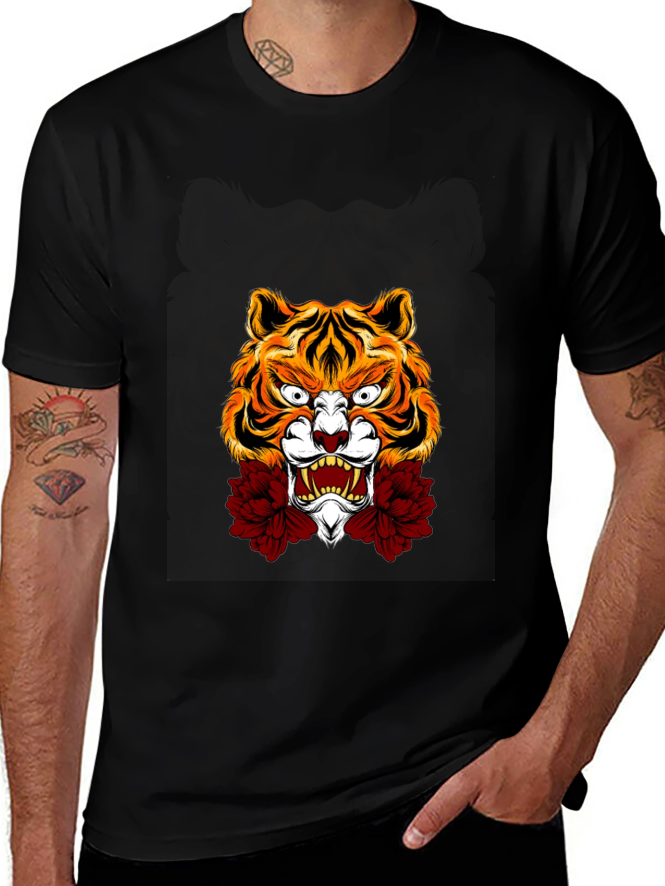 Variant 4 of Tiger Graphic Tee - Bold Style