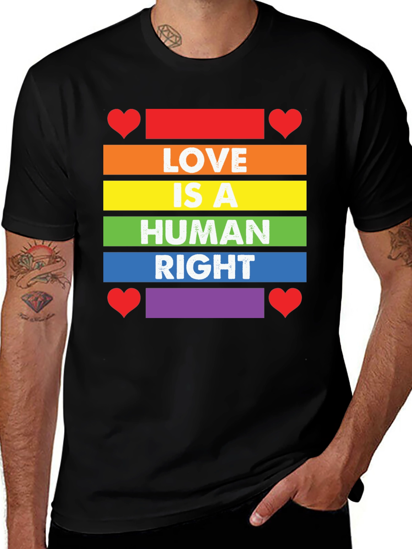 Variant 28 of Love is a Human Right Pride T-Shirt