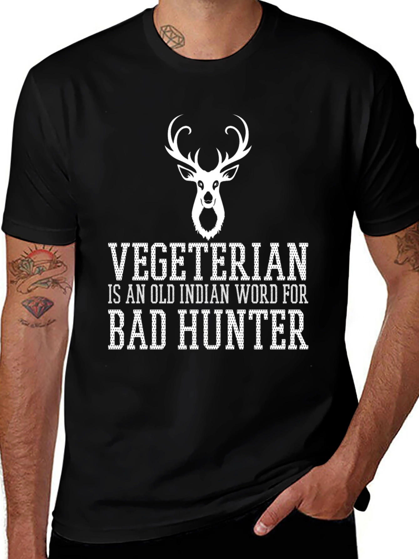 Variant 9 of Vegetarian Bad Hunter T-Shirt