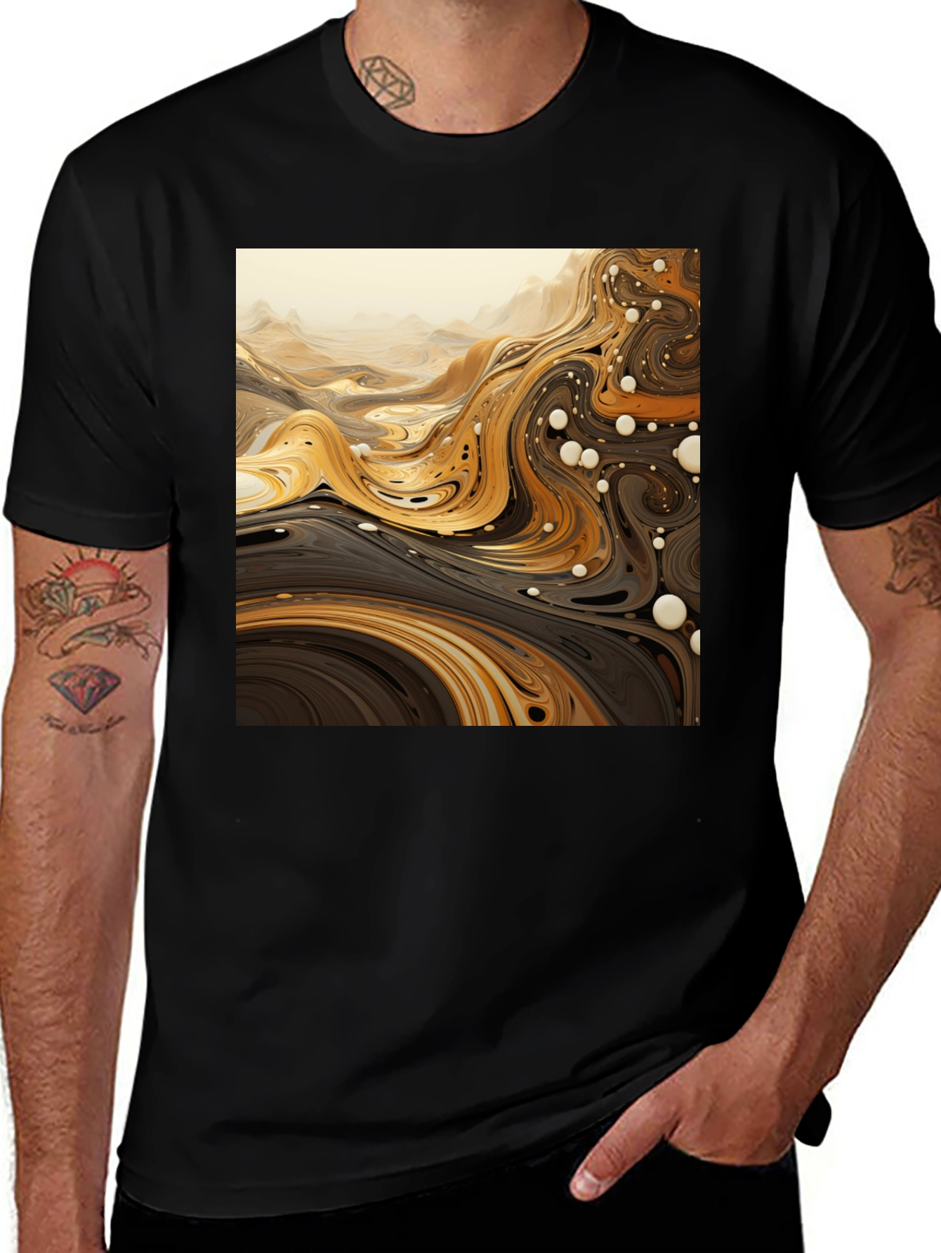 Variant 2 of Abstract Art T-Shirt - Modern Style