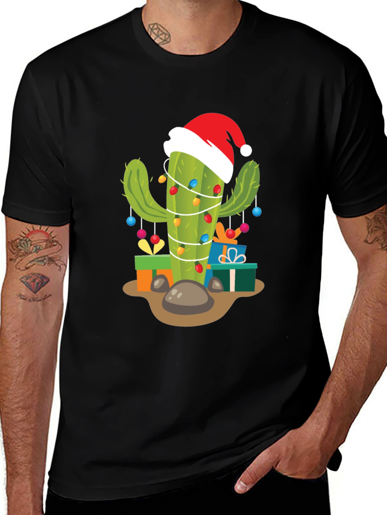 Festive Cactus Christmas T-Shirt