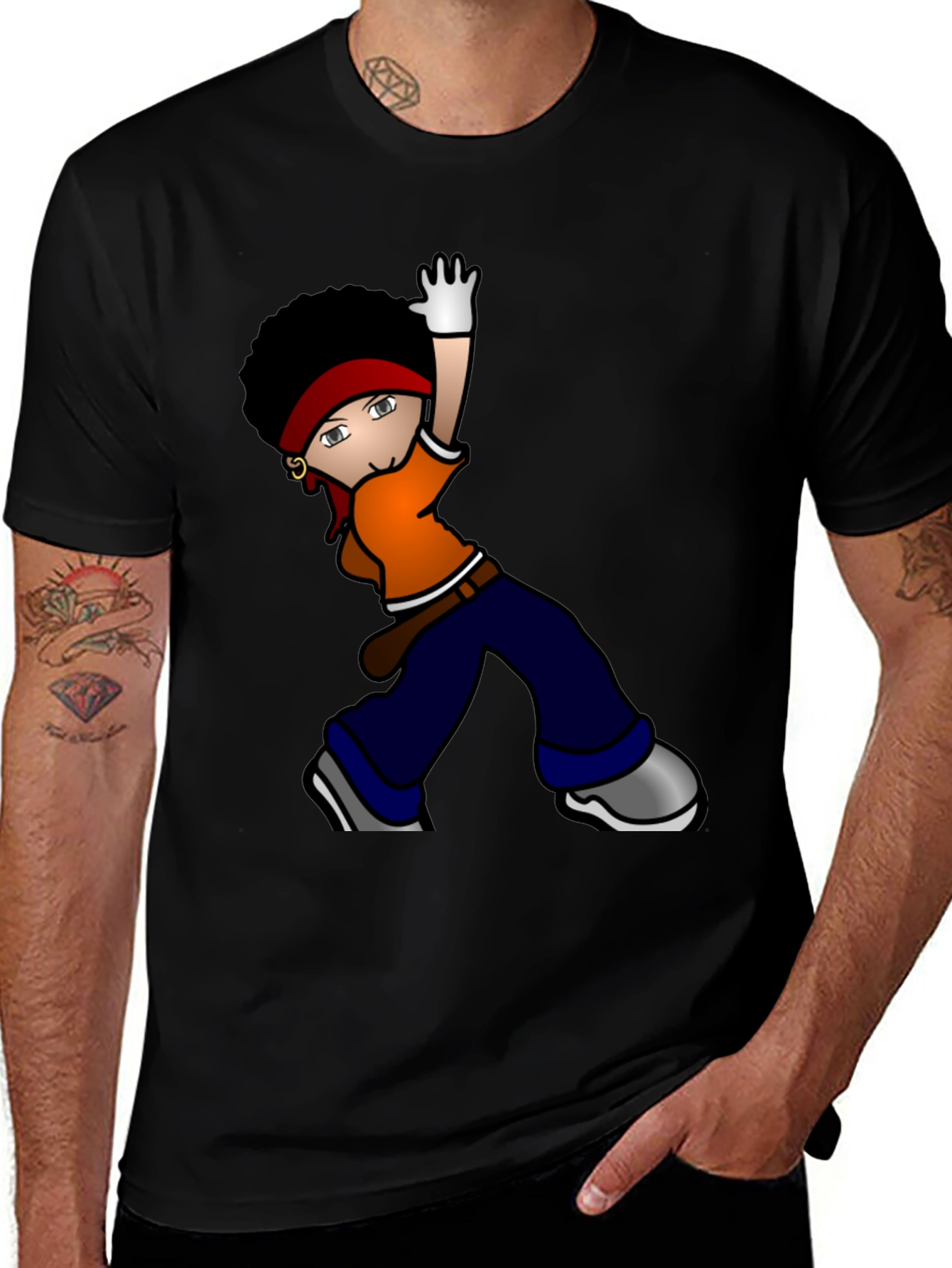 Variant 10 of Cartoon Hip Hop Dancer Graphic T-Shirt