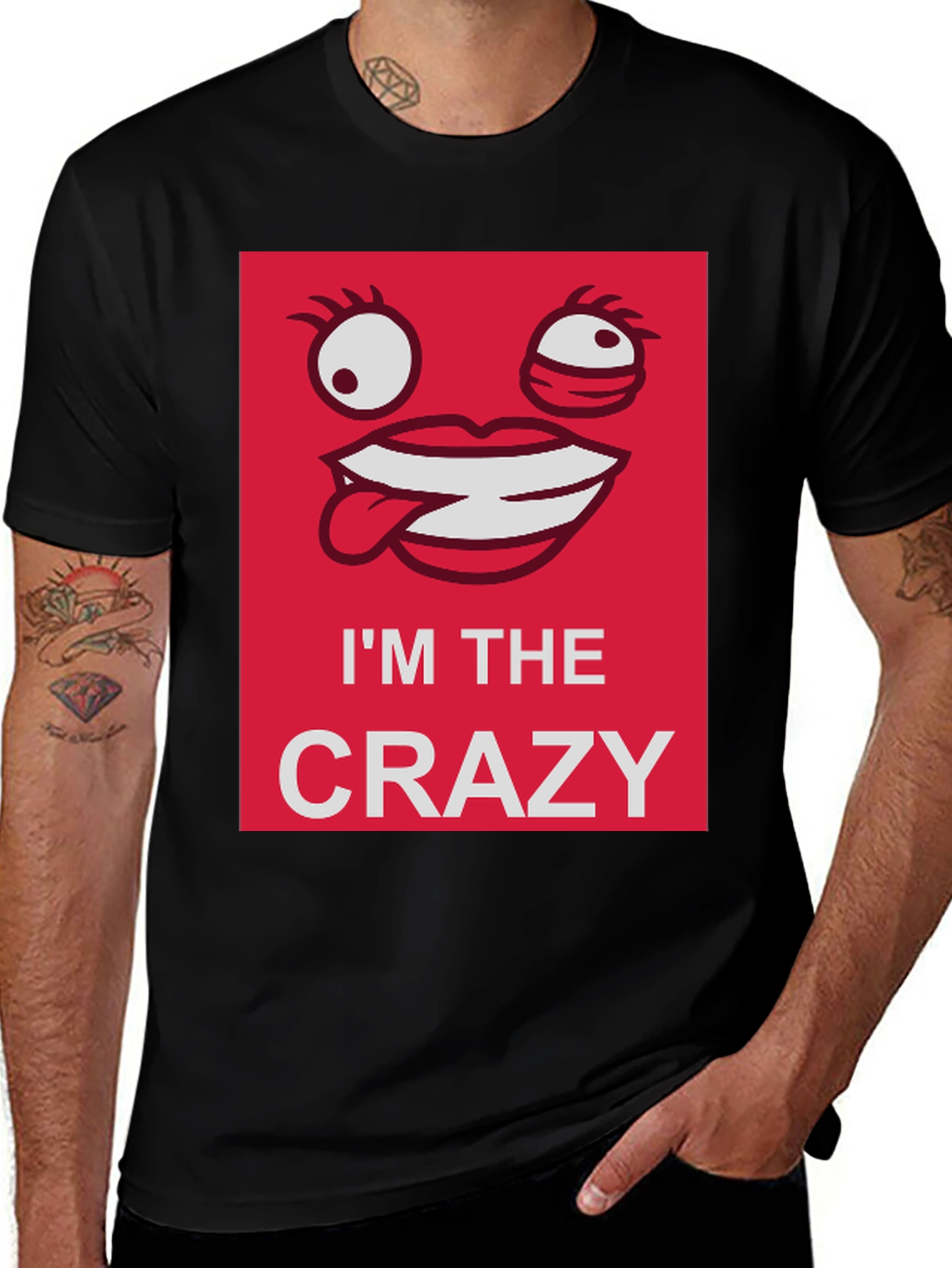 Variant 17 of I'm The Crazy Graphic T-Shirt - Black