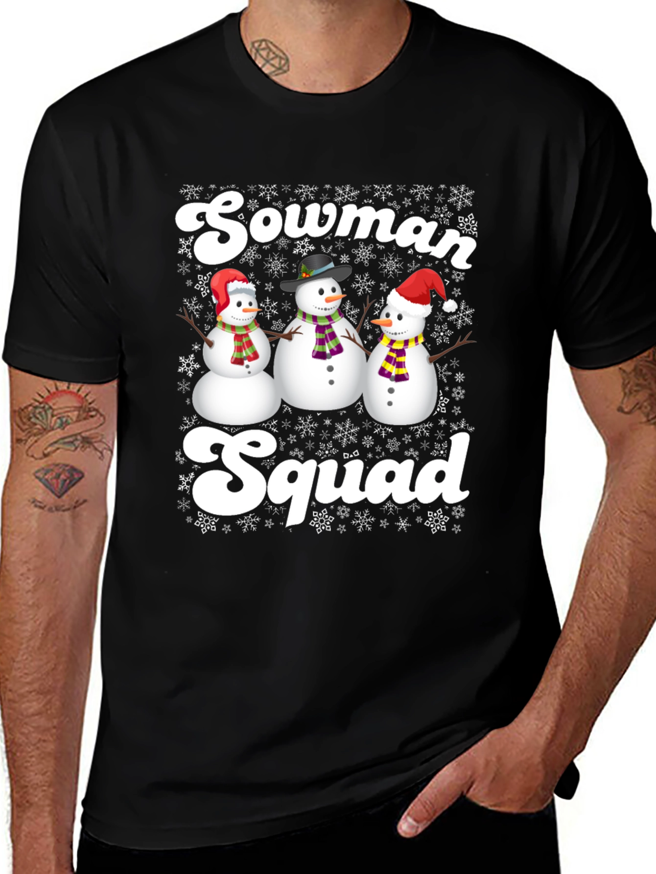 Variant 10 of Snowman Squad Tee - Winter Holiday T-Shirt