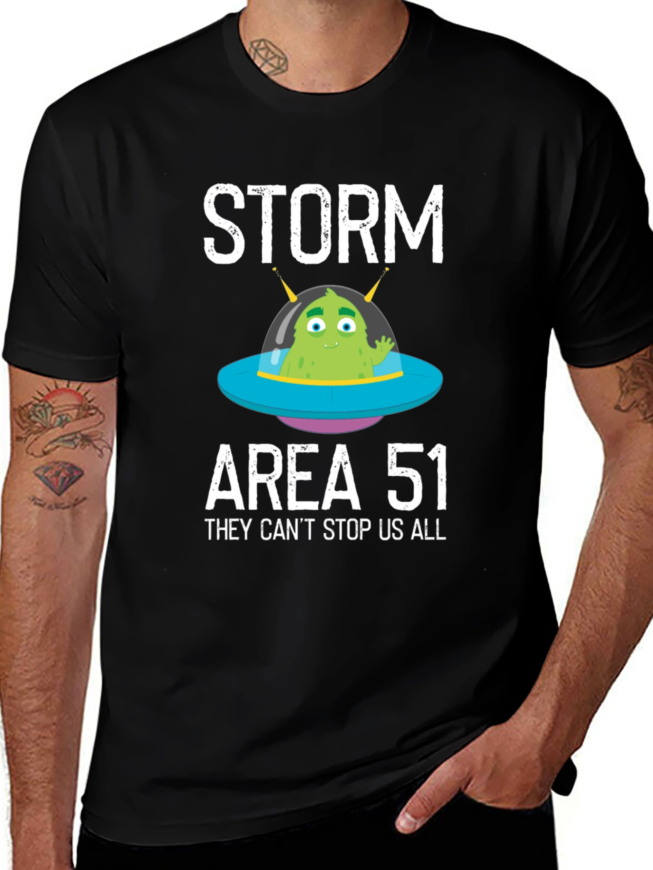 Variant 22 of Storm Area 51 Alien UFO Graphic Tee