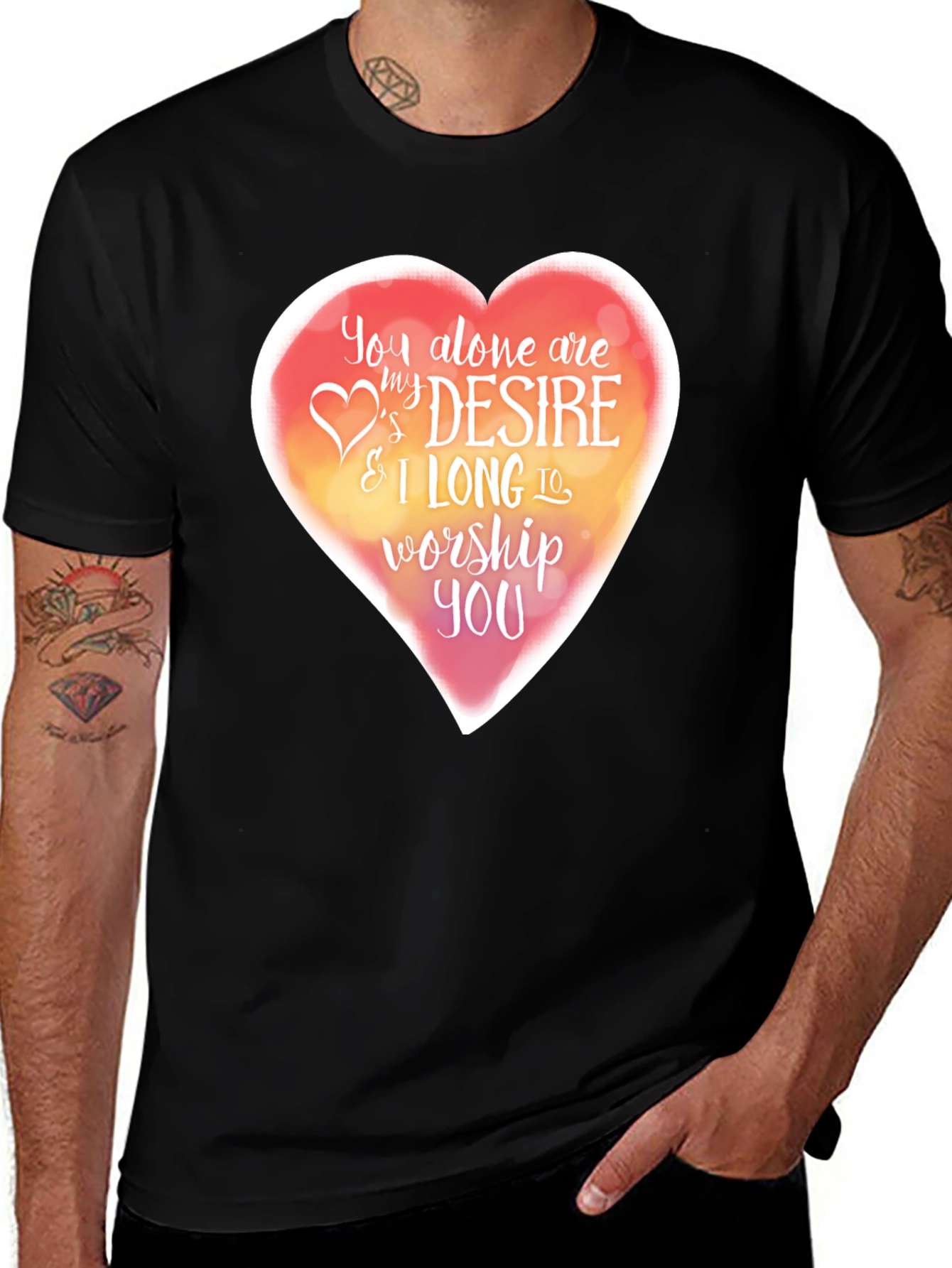 Worship Heart T-Shirt - Religious Christian Tee