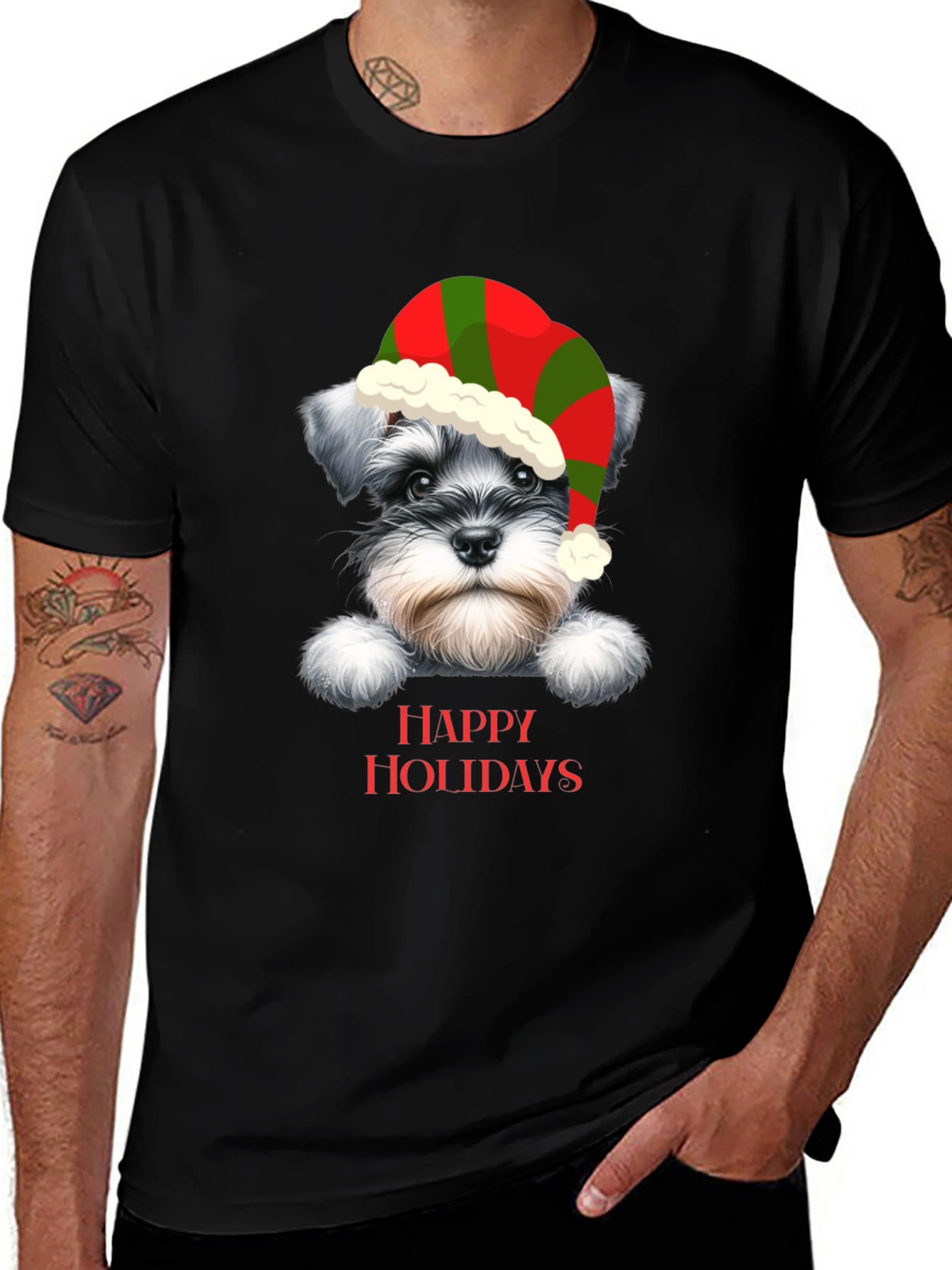 Variant 12 of Festive Dog Holiday T-Shirt