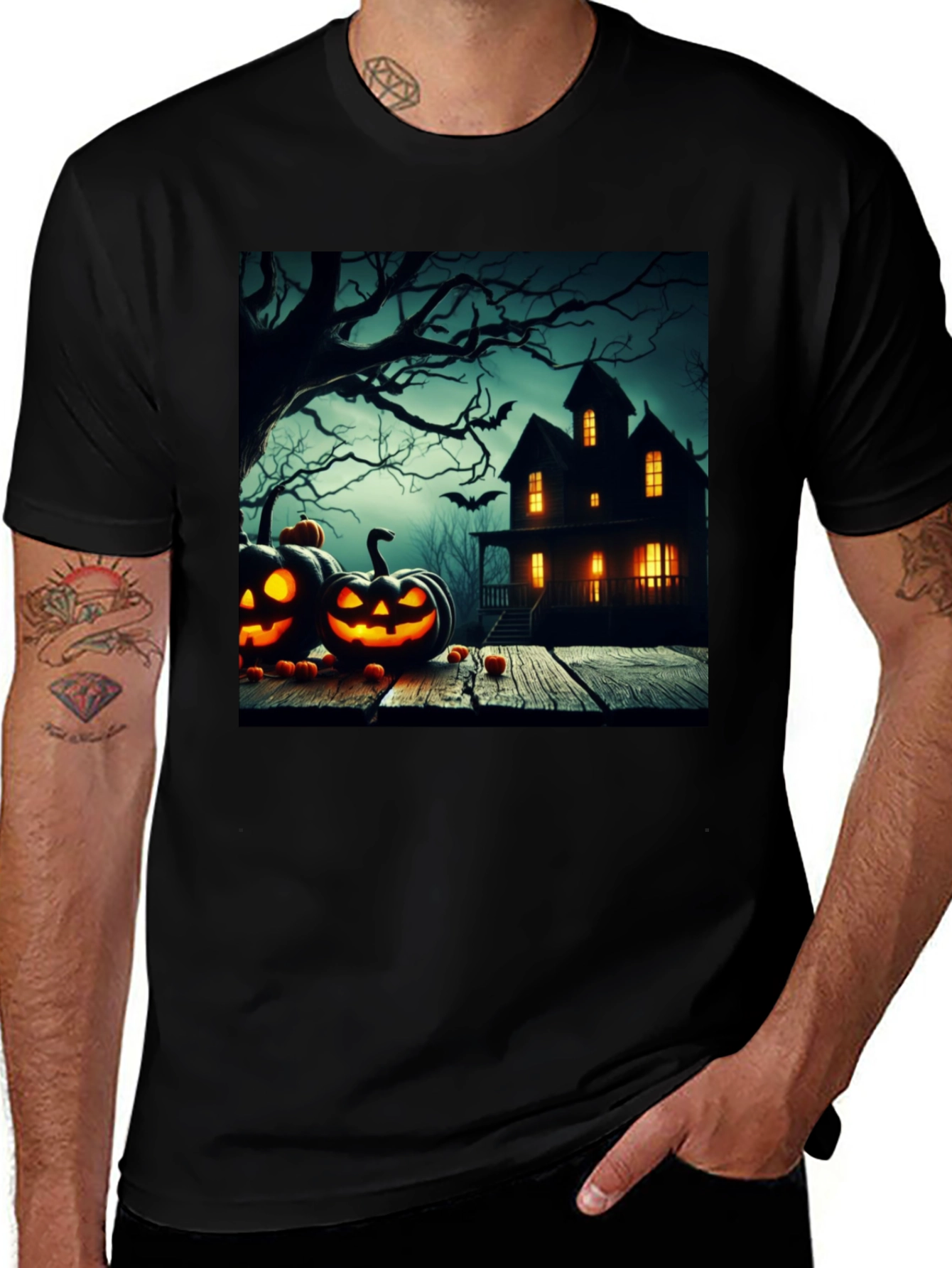 Variant 28 of Halloween Haunted House T-Shirt