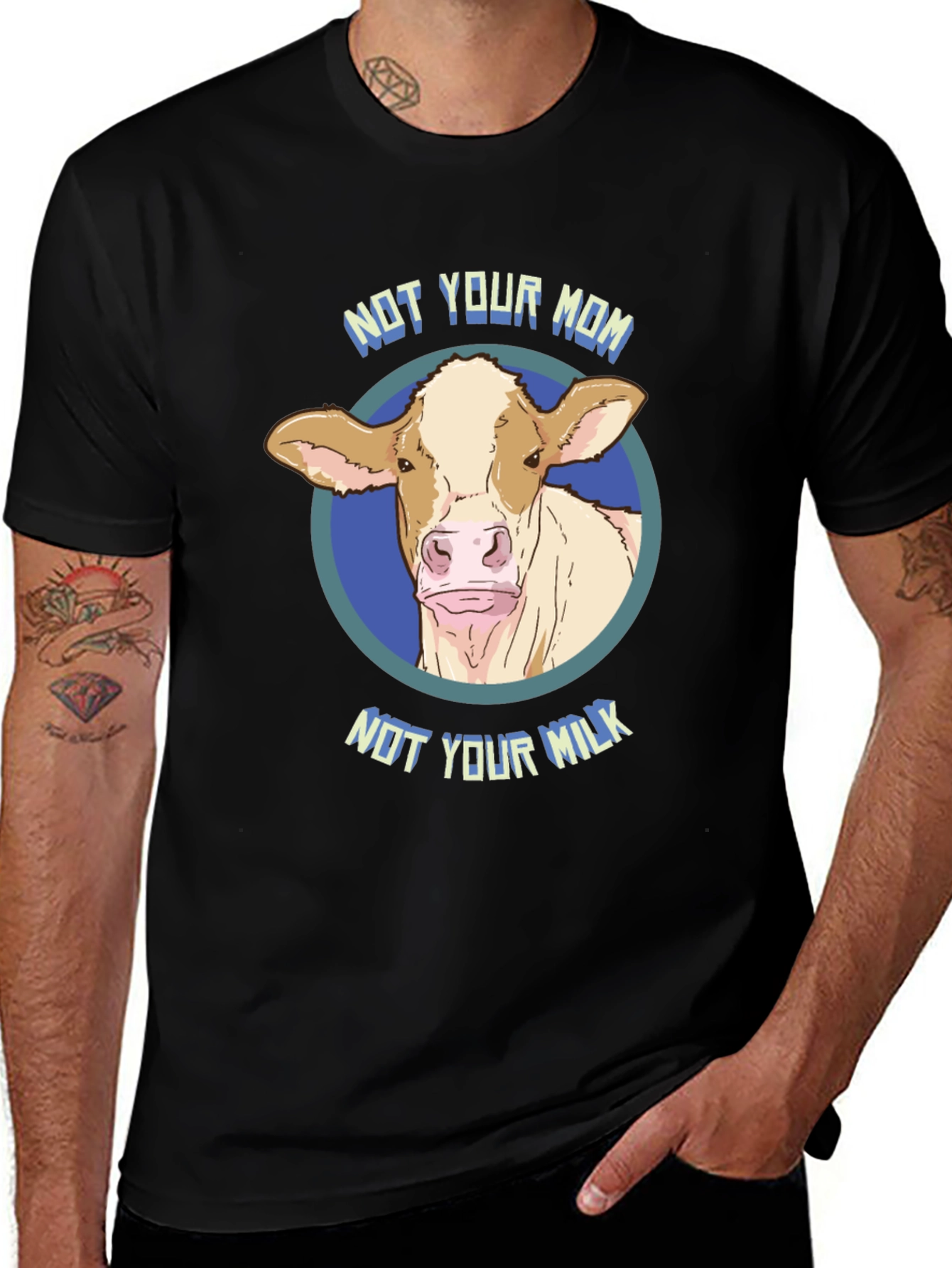 Variant 17 of Vegan T-Shirt - Not Your Mom, Not Your Milk Cow Tee
