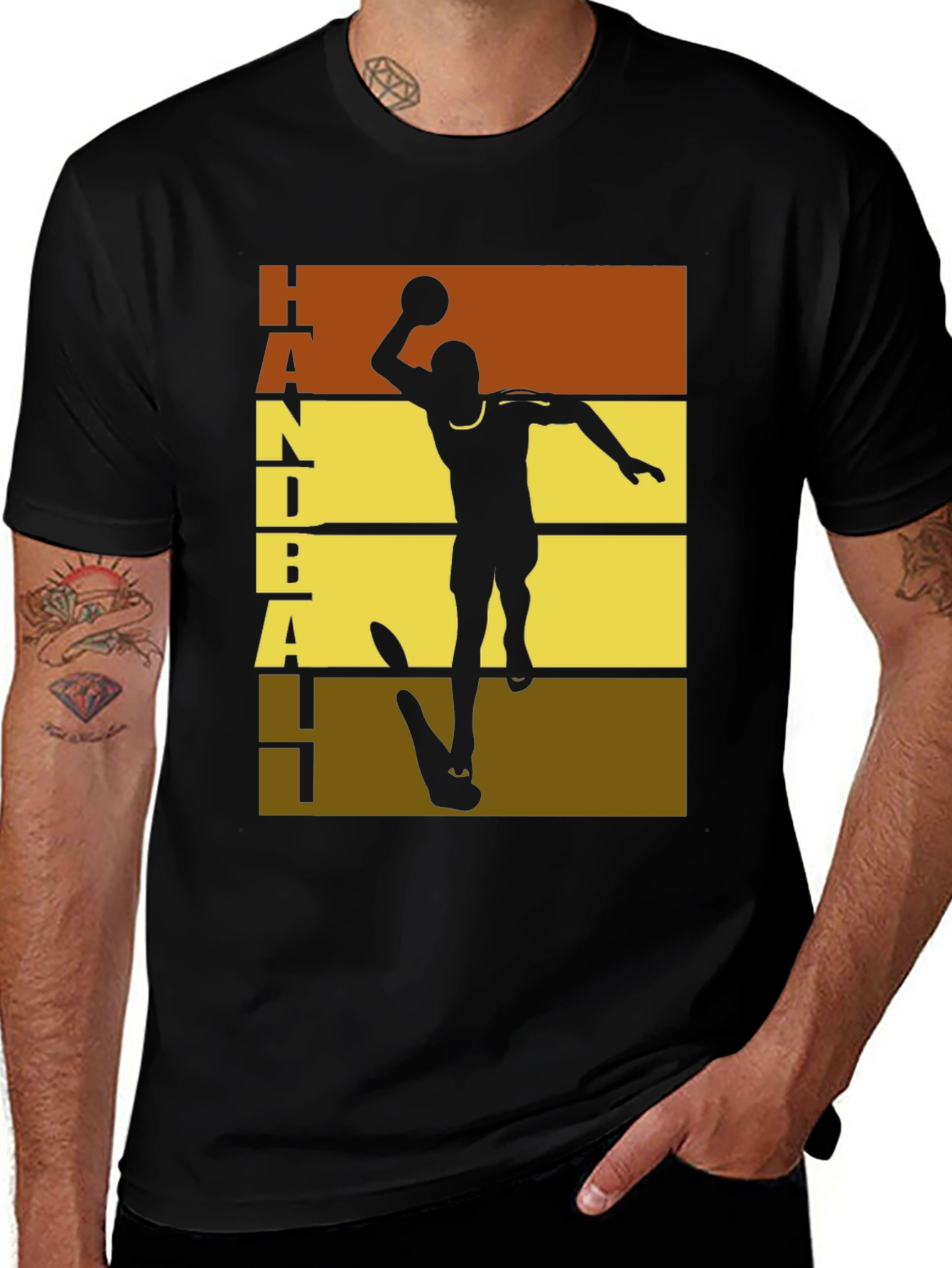 Variant 6 of Handball Player Silhouette T-Shirt