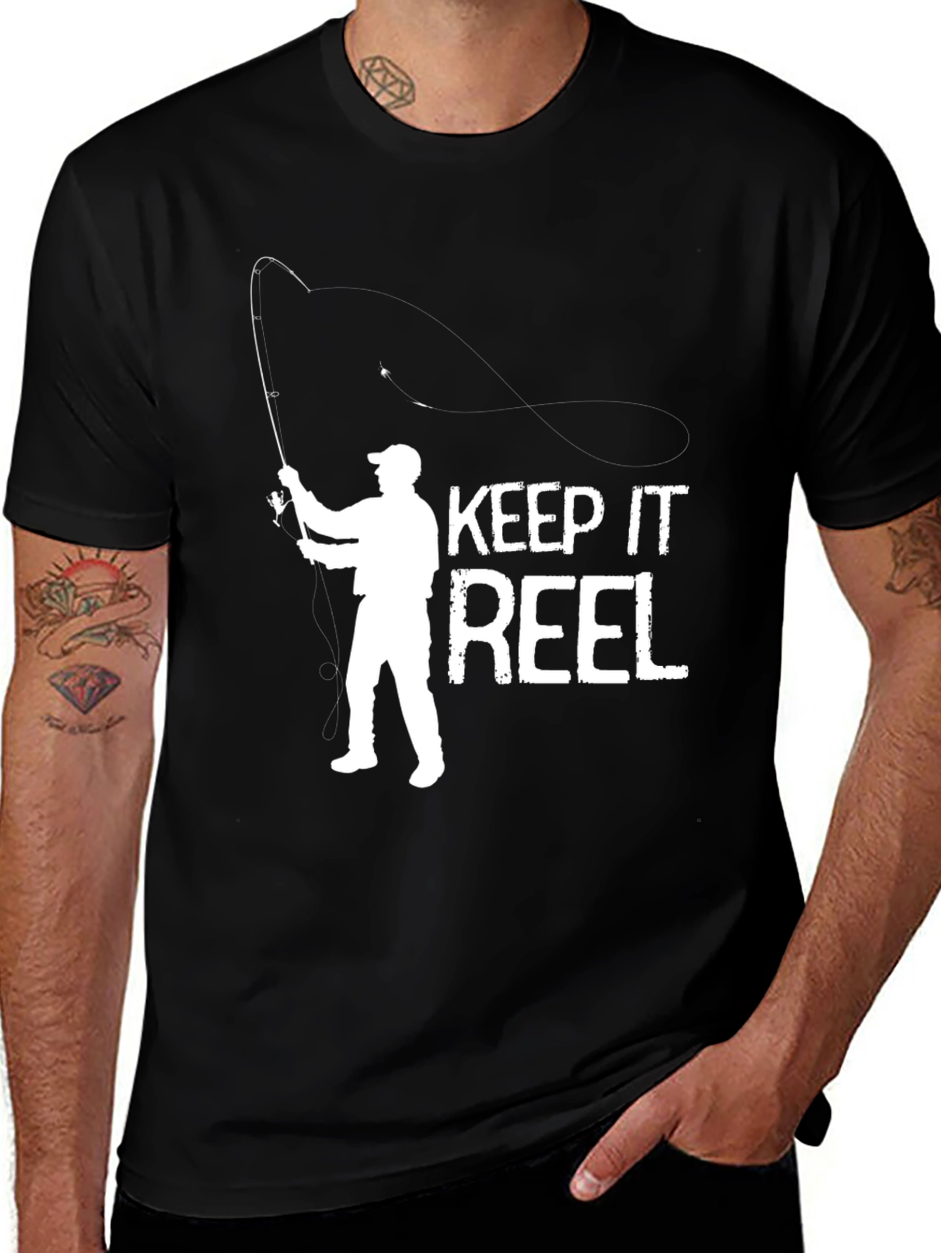 Variant 24 of Keep It Reel T-Shirt - Fishing Graphic Tee