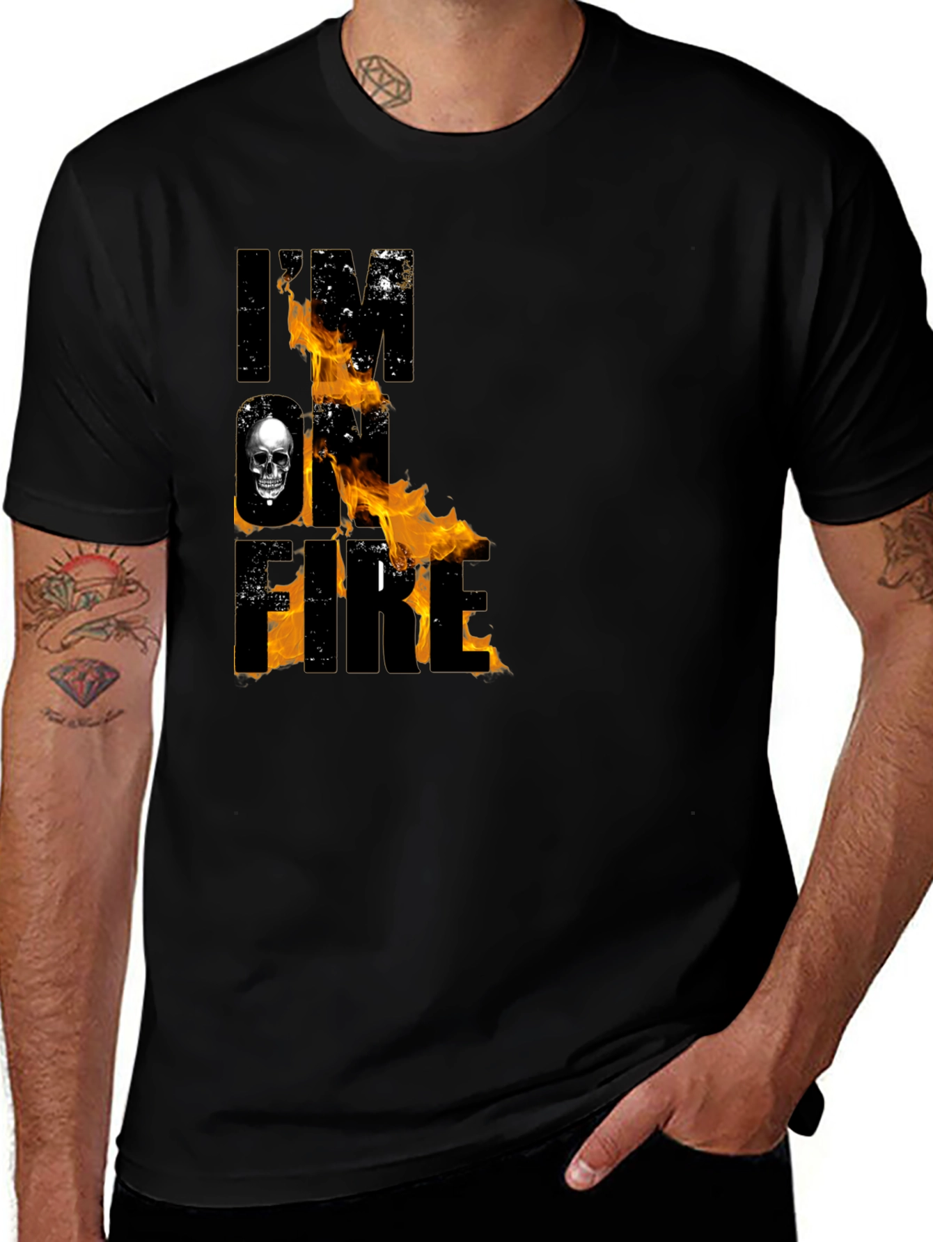 Variant 7 of I'm On Fire Skull Graphic Tee
