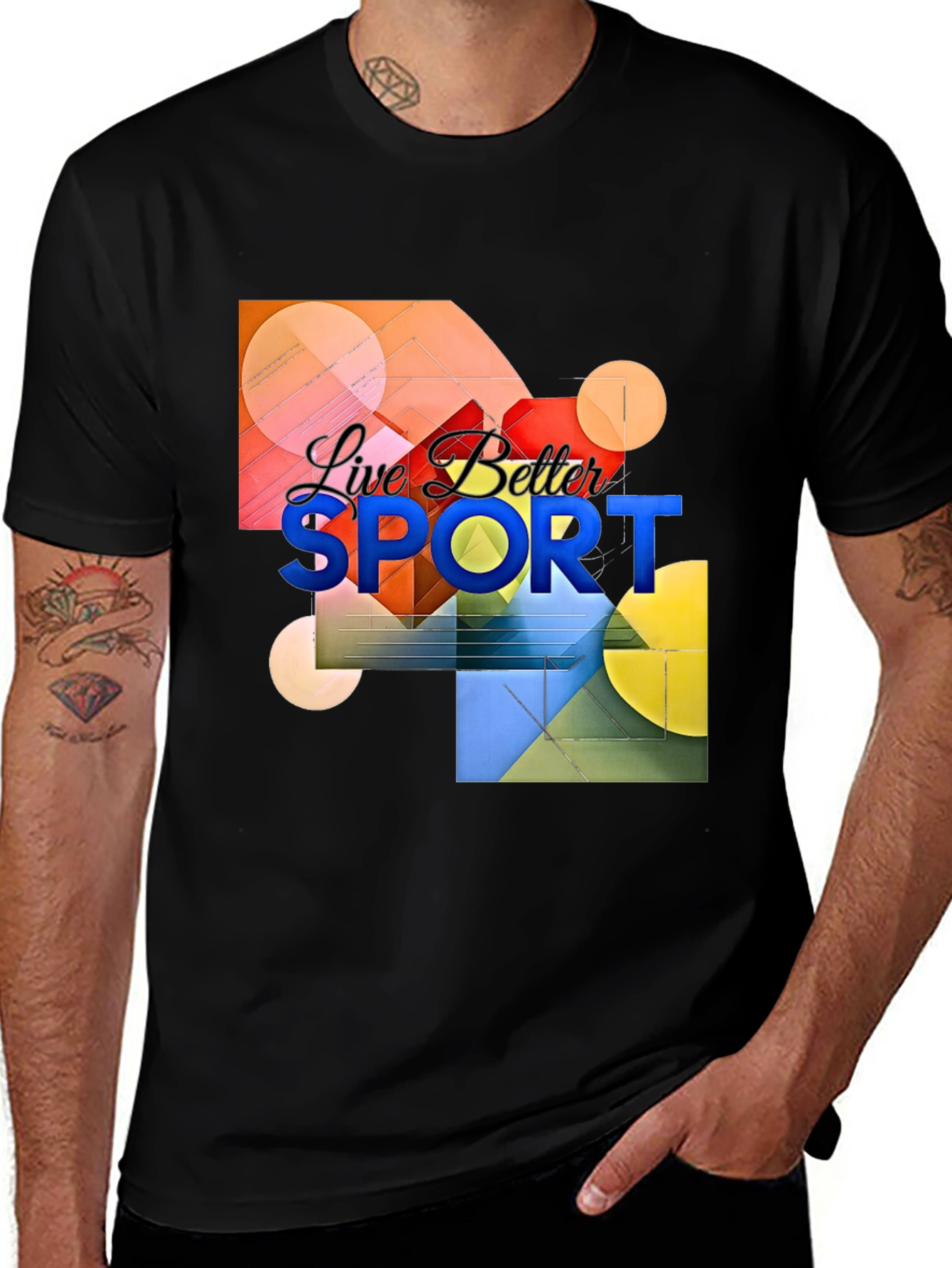 Variant 12 of Stylish Sport-Themed Graphic Tee - Live Better