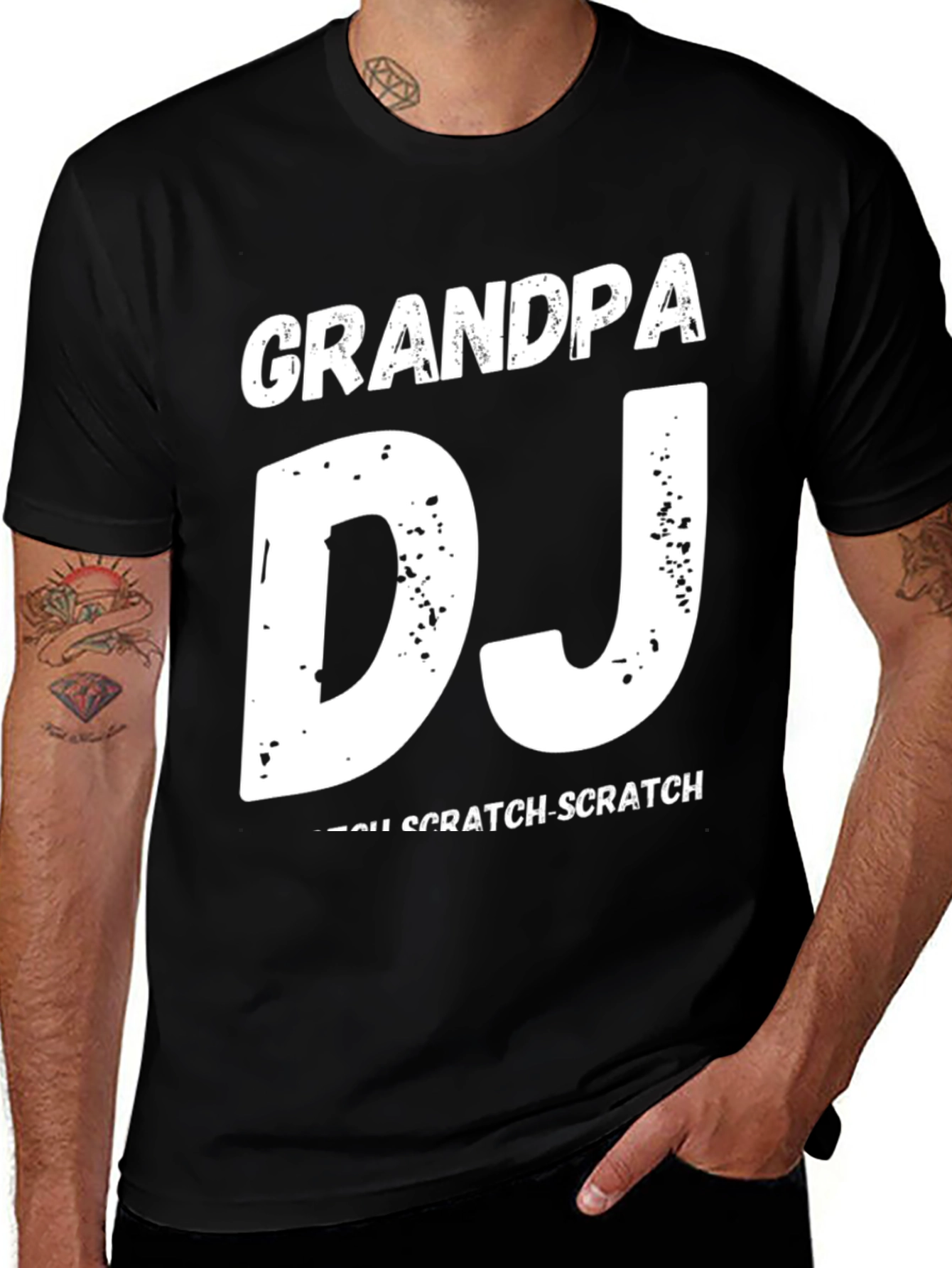 Grandpa DJ T-Shirt - Cool Scratch Design