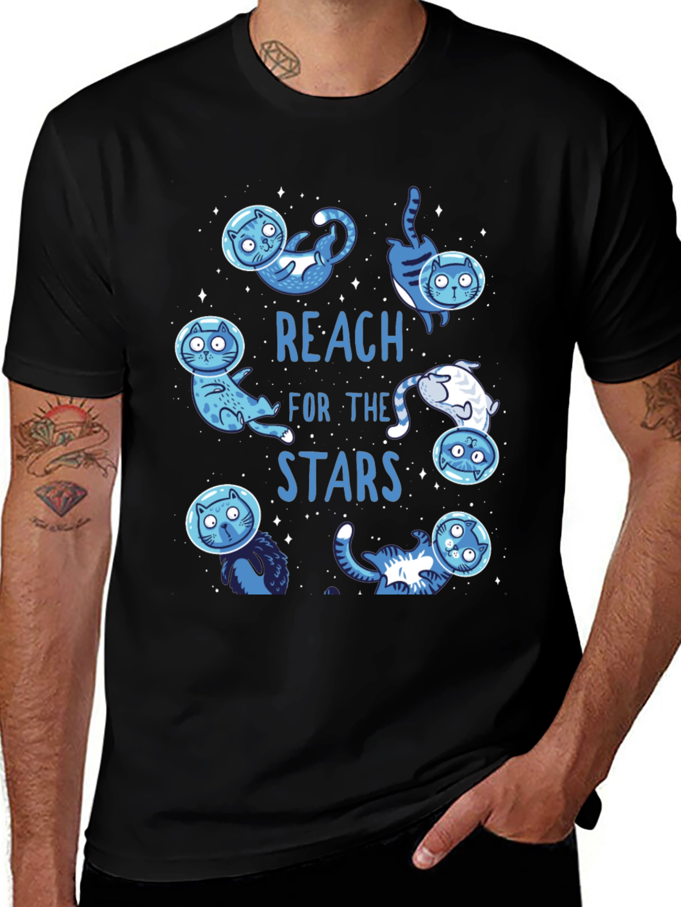 Variant 5 of Reach for the Stars Cat T-Shirt