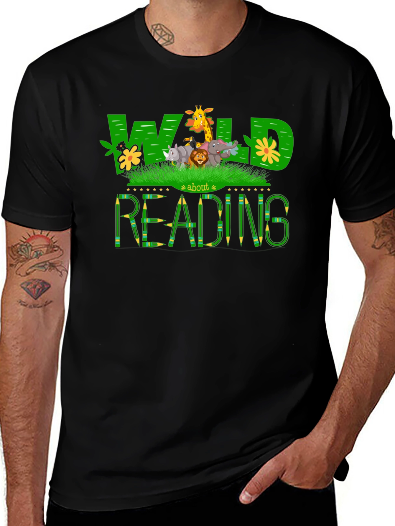 Variant 7 of Wild About Reading Graphic T-Shirt