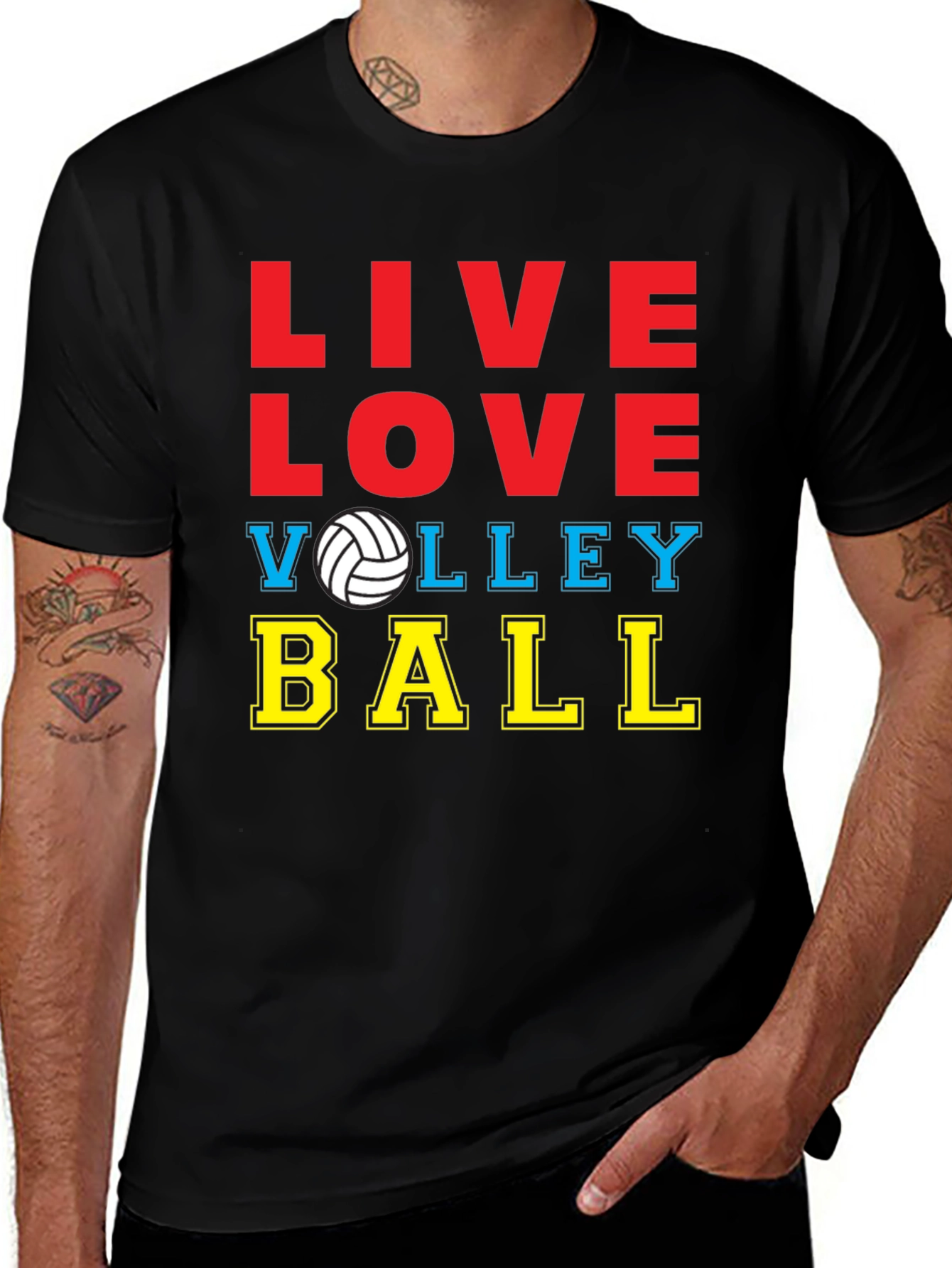 Variant 20 of Live Love Volleyball Graphic T-Shirt