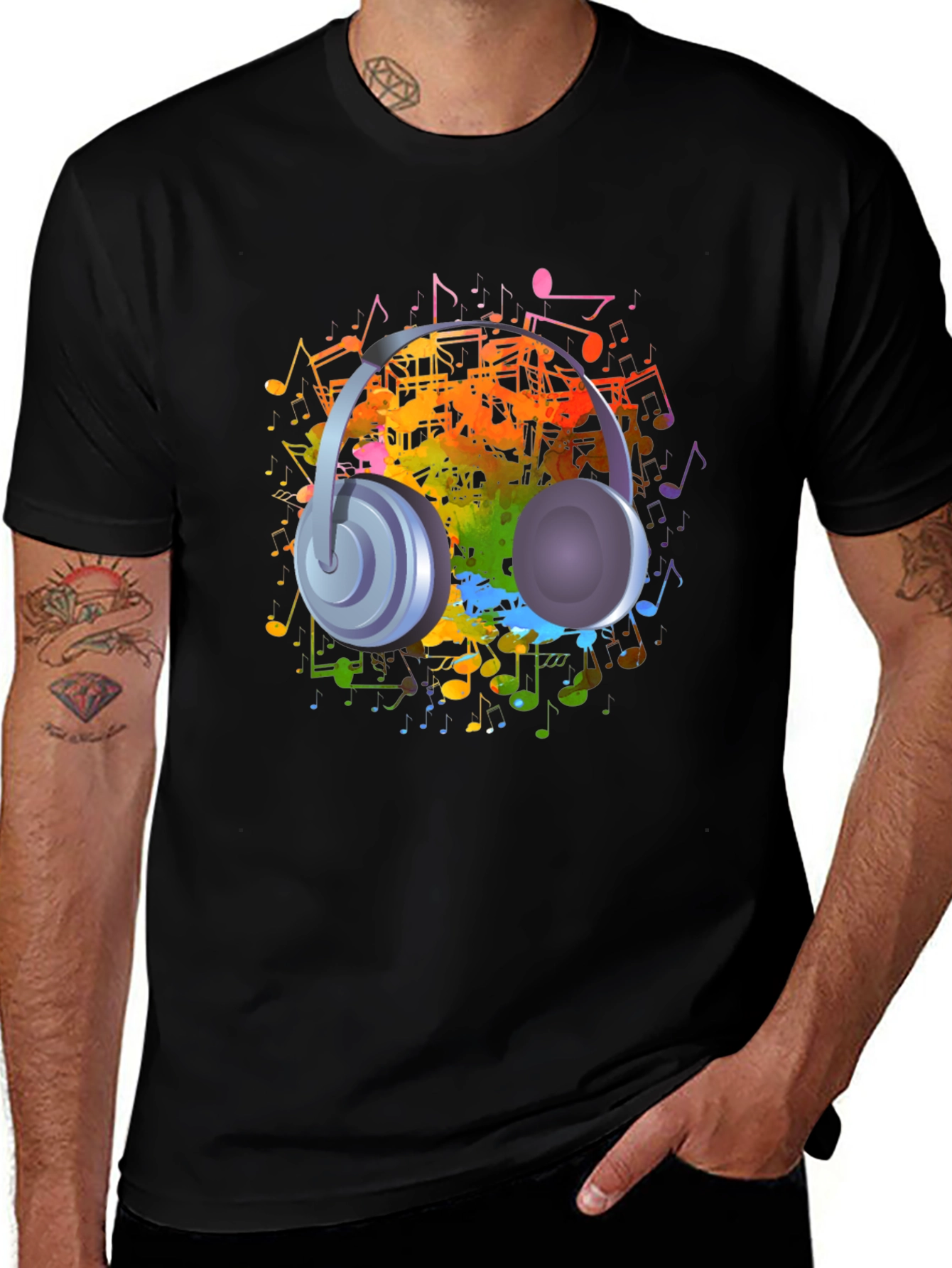 Variant 28 of Musical Headphones Graphic T-Shirt