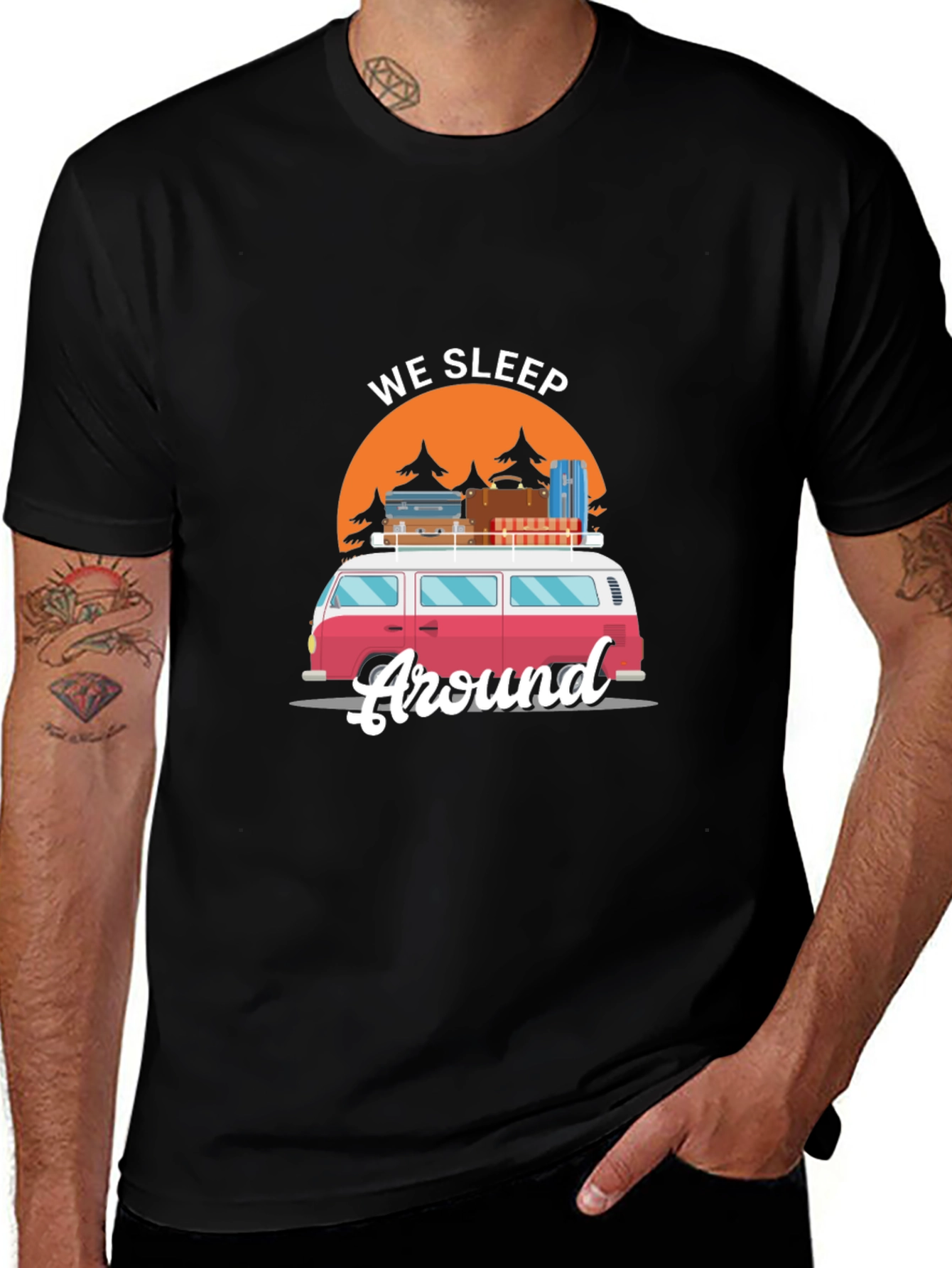 Variant 19 of We Sleep Around Graphic T-Shirt - Vacation Van Life Tee