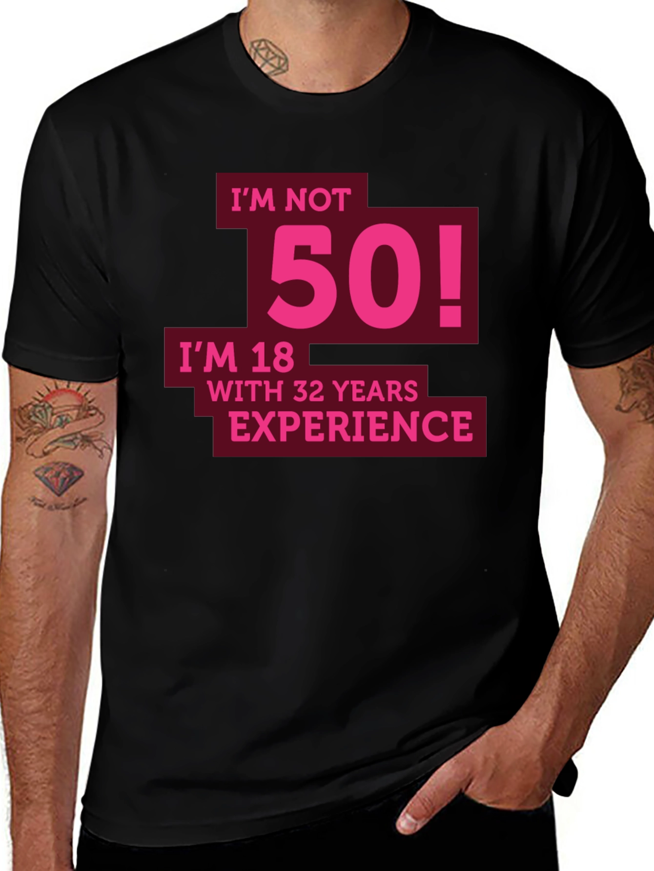 Funny 50th Birthday T-Shirt - I'm Not 50