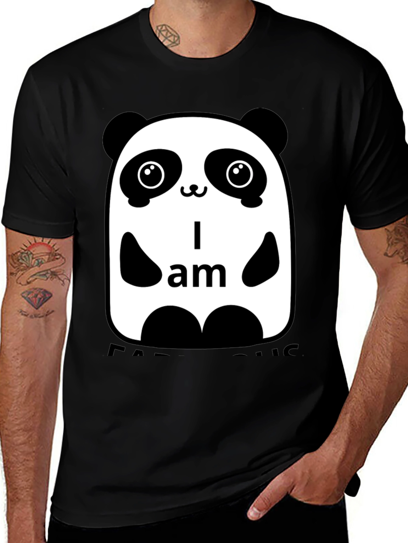 Variant 4 of I am Fat PUG Panda T-Shirt