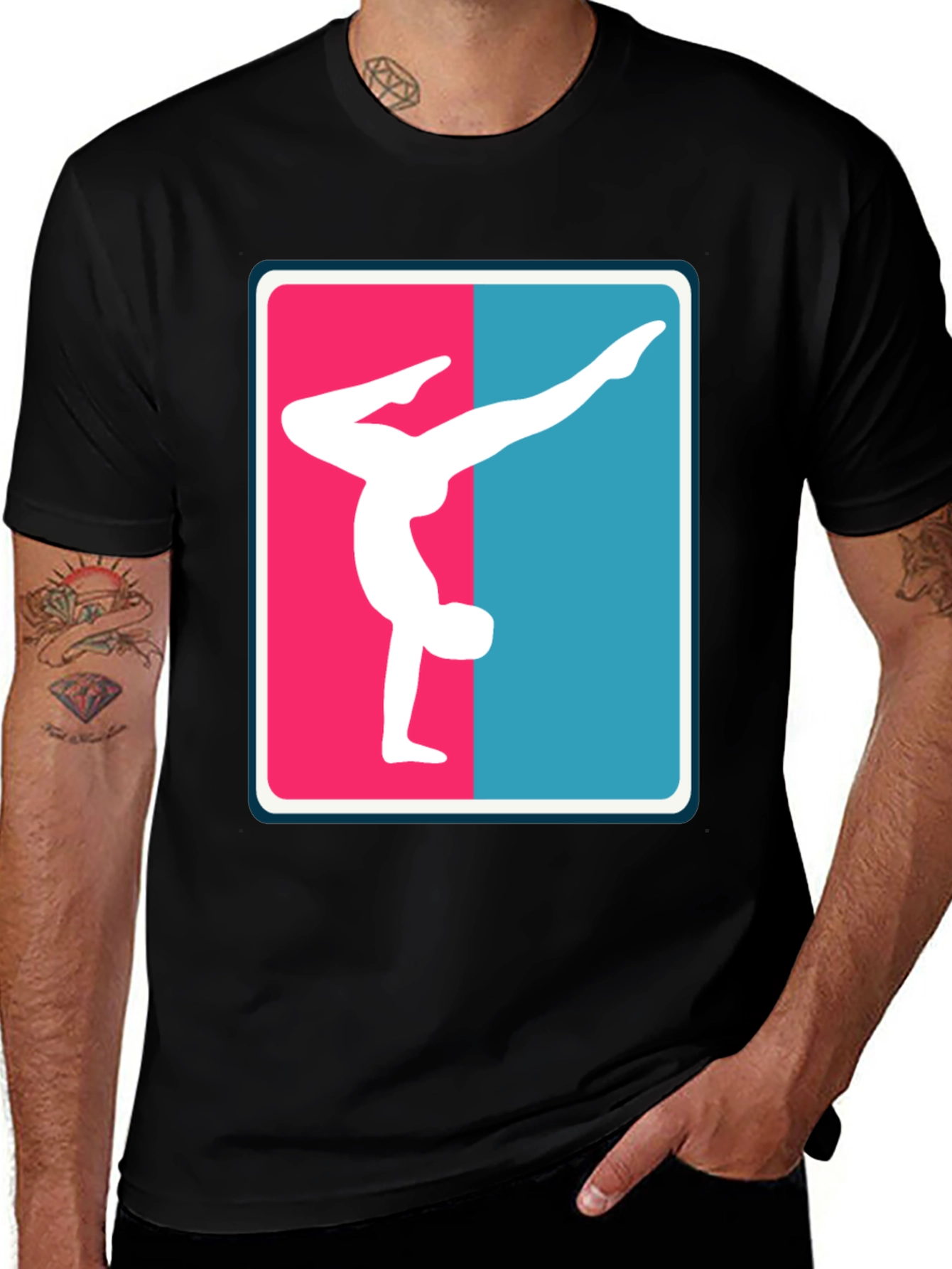 Variant 10 of Gymnastics Graphic Tee - Black Unisex Shirt