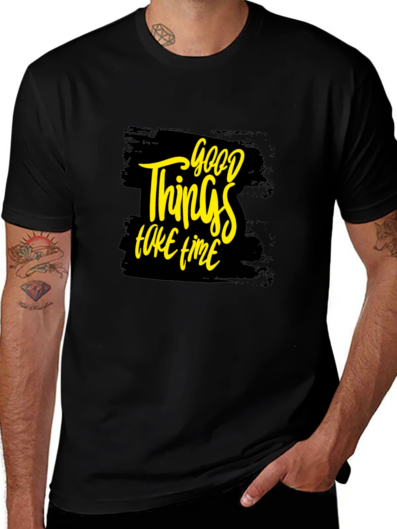 Variant 29 of Good Things Take Time T-Shirt - Black