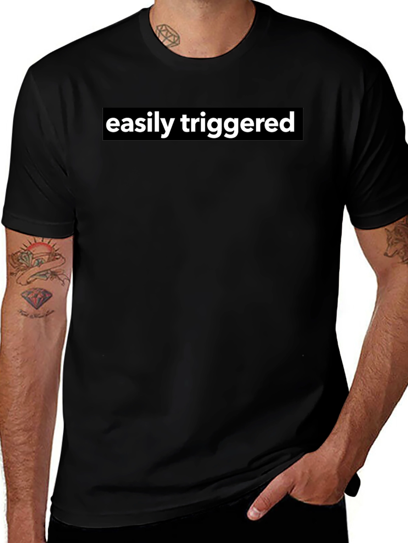 Variant 27 of Easily Triggered Graphic Tee - Short Sleeve Crew Neck