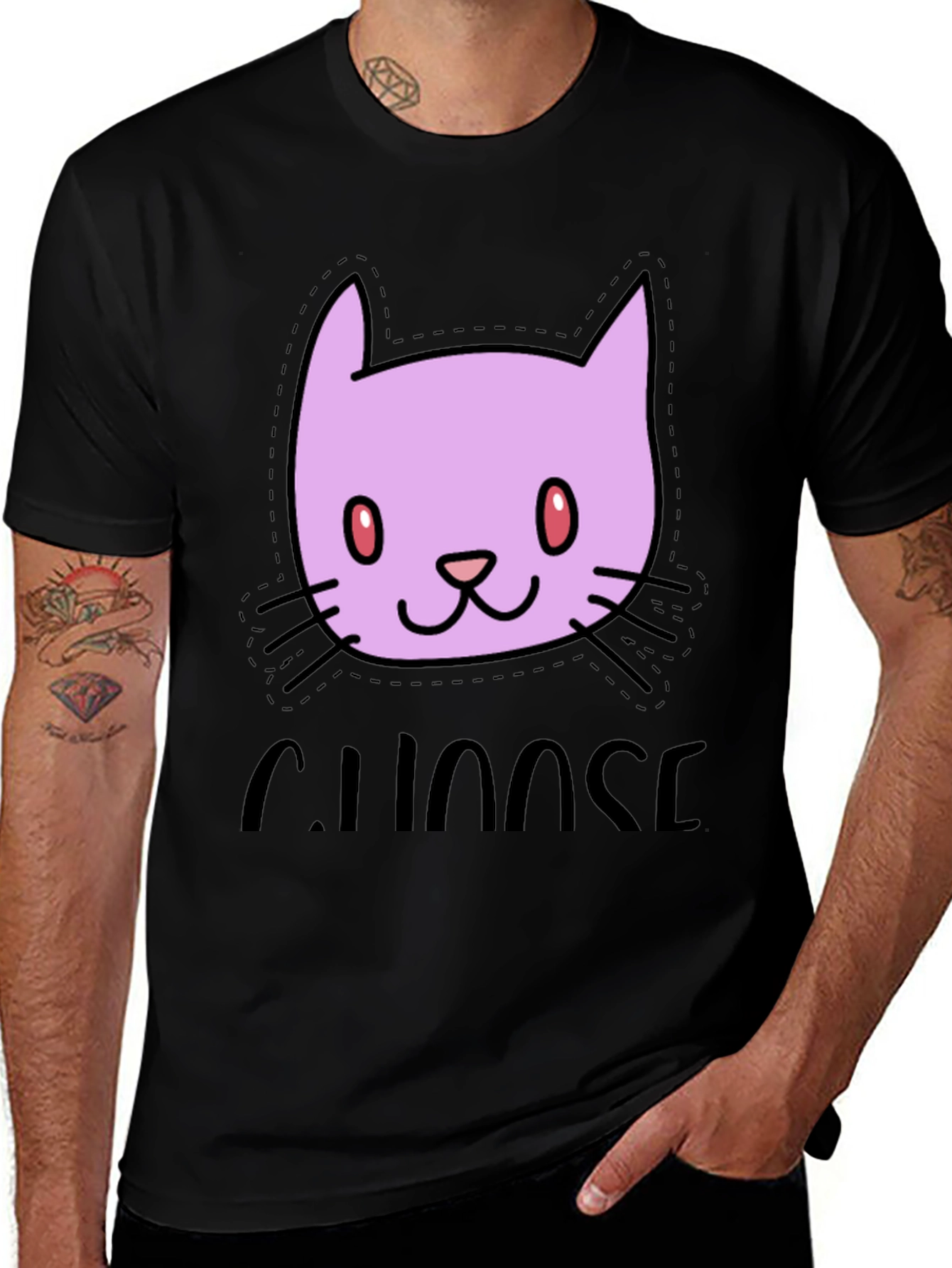 Variant 7 of Choose Chaos Cat T-Shirt - Stylish Graphic Tee
