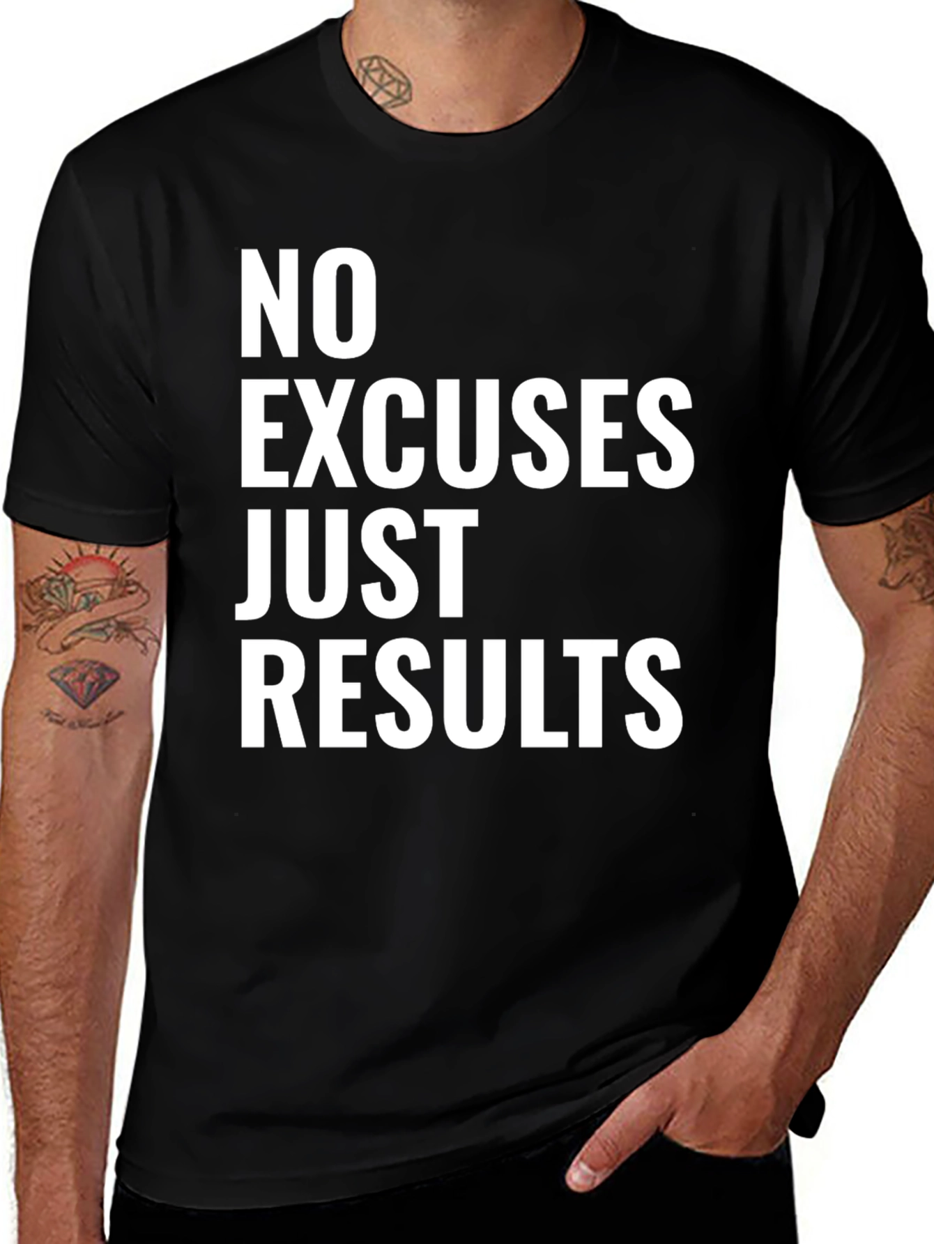 Variant 24 of No Excuses Just Results Graphic Tee