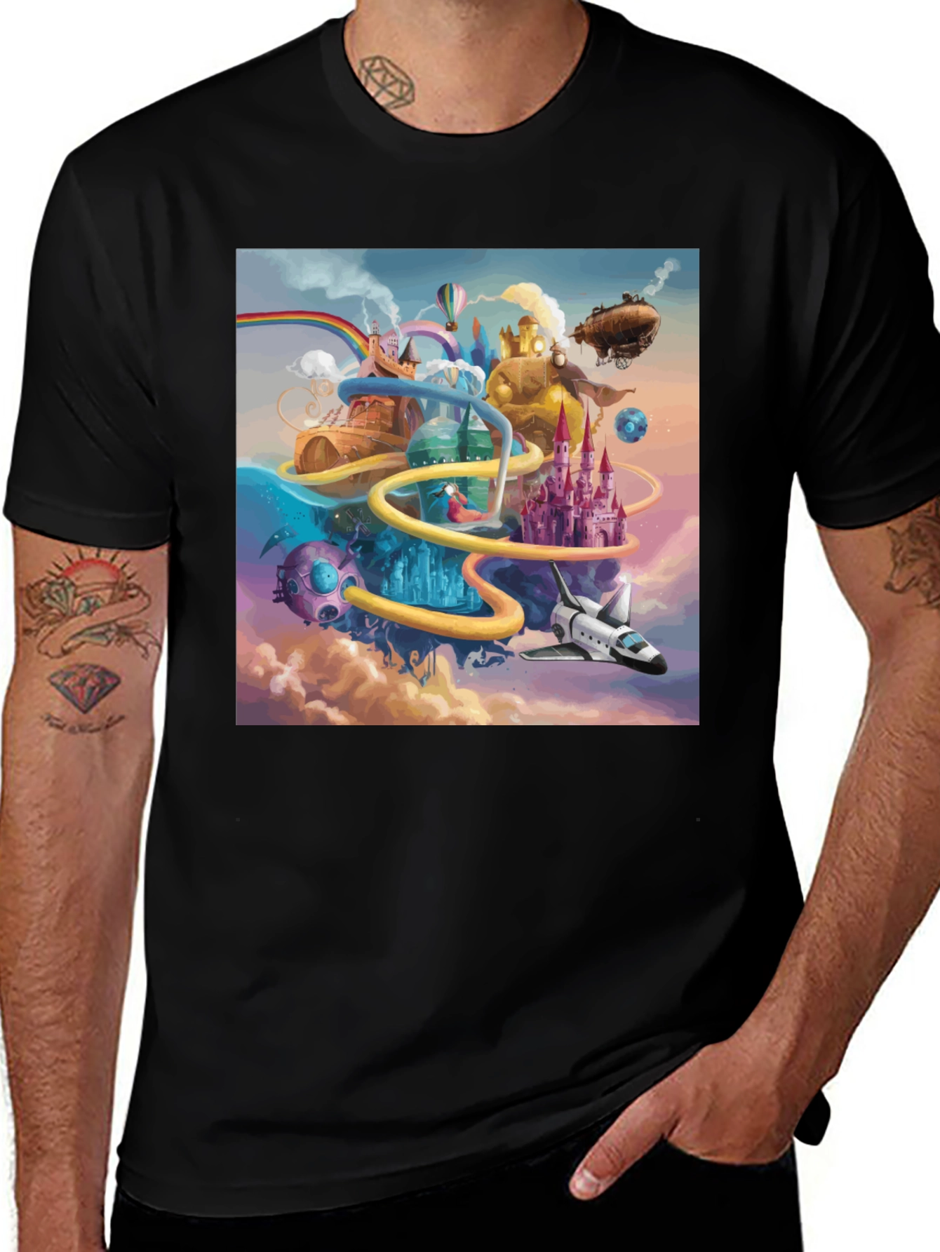 Variant 11 of Fantasy World Graphic Tee - Unique Design