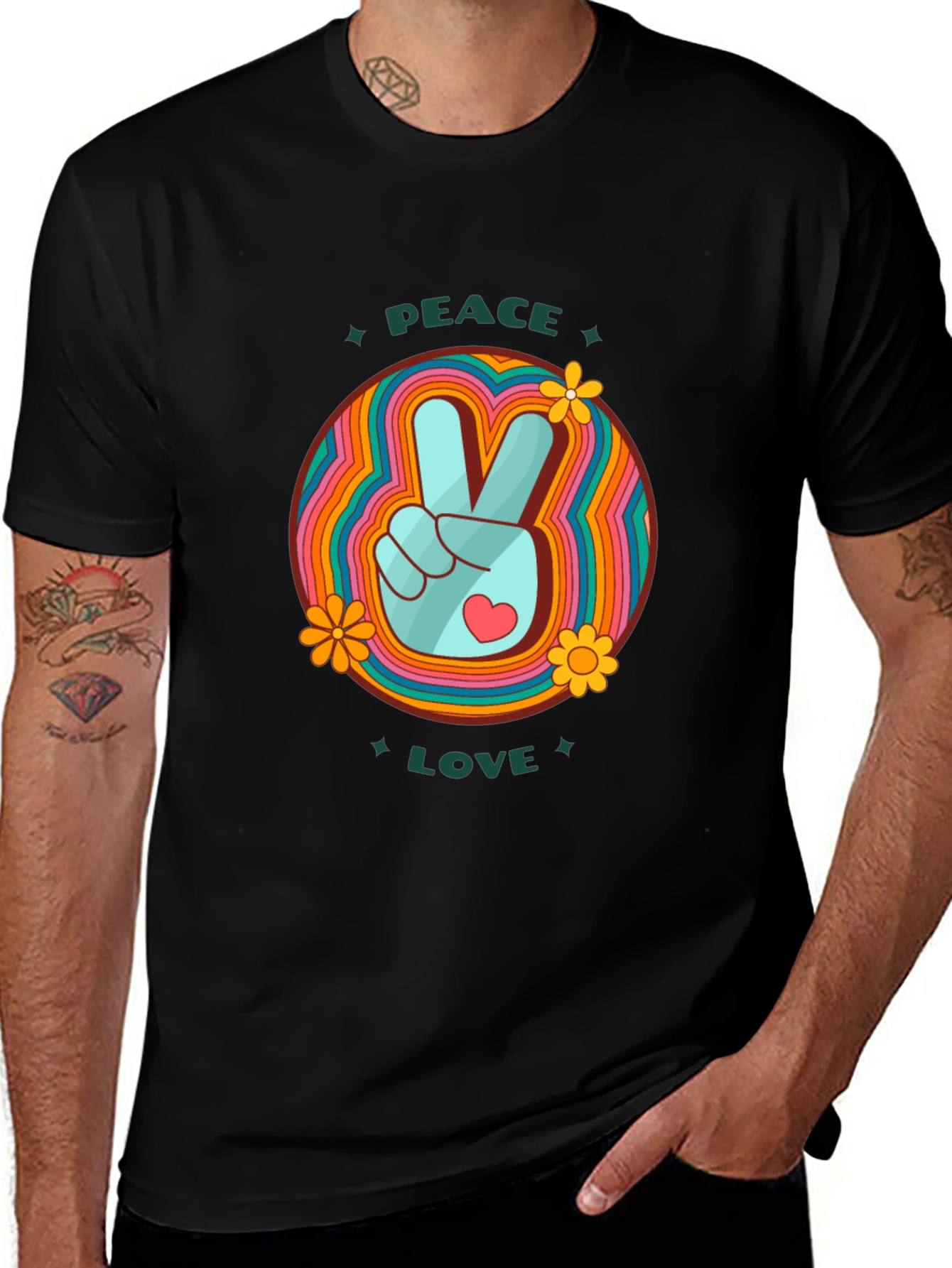 Variant 17 of Peace & Love Graphic Tee