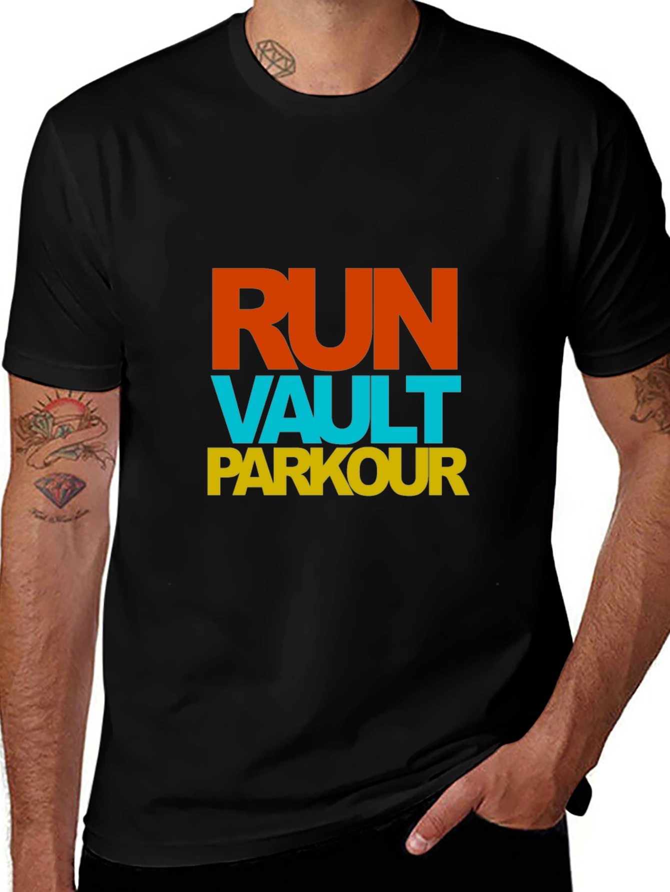 Variant 12 of Run Vault Parkour Graphic Tee - Stylish Activewear