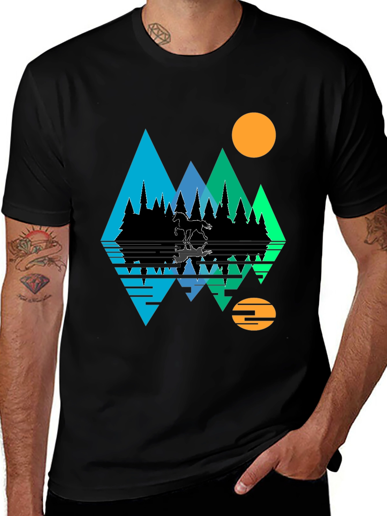 Variant 6 of Mountain & Moon Graphic Tee