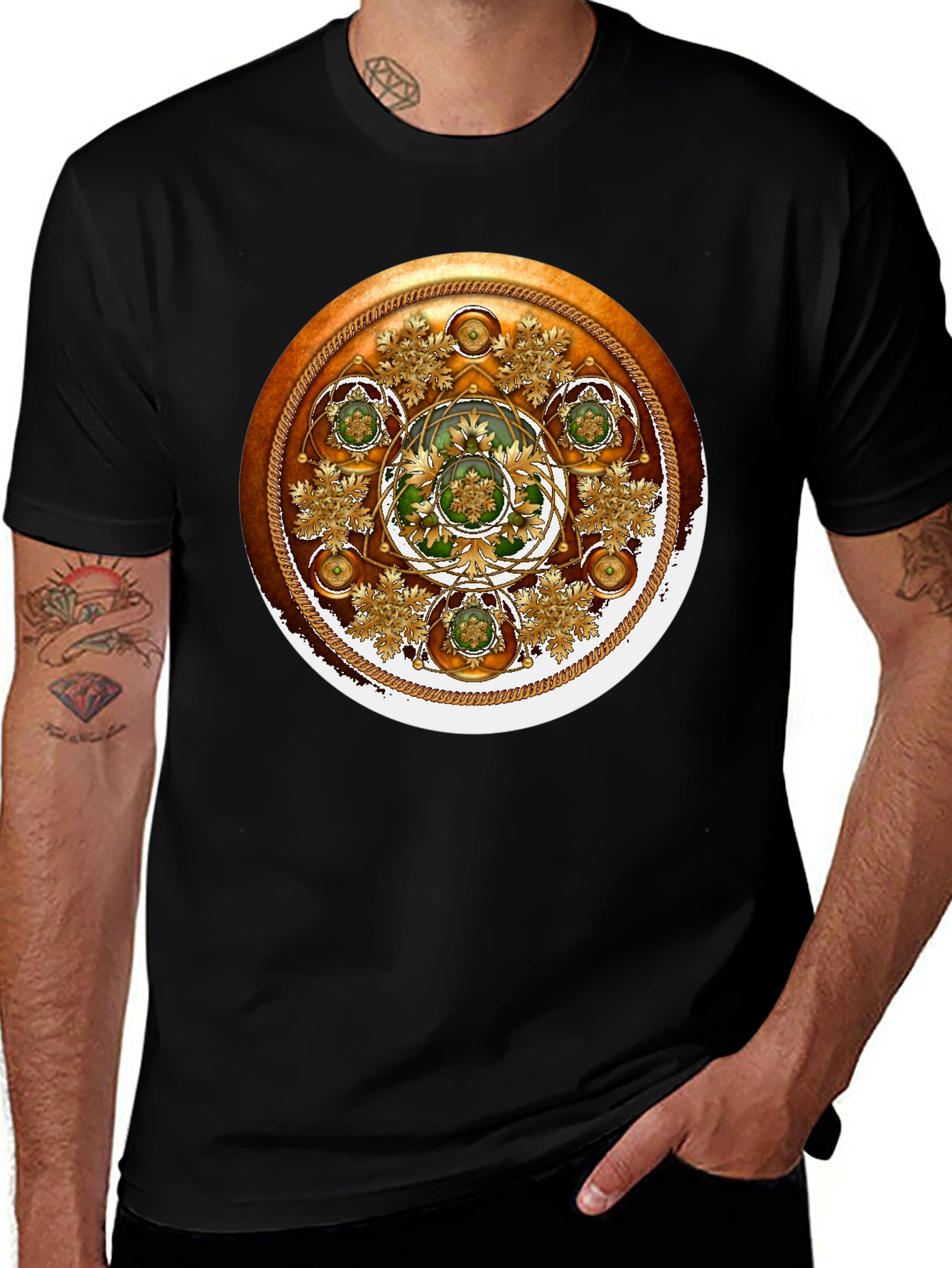 Variant 5 of Ornate Celtic Medallion Graphic Tee