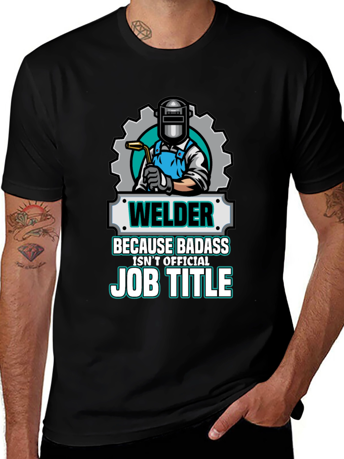 Variant 24 of Welder Badass Job Title Graphic T-Shirt