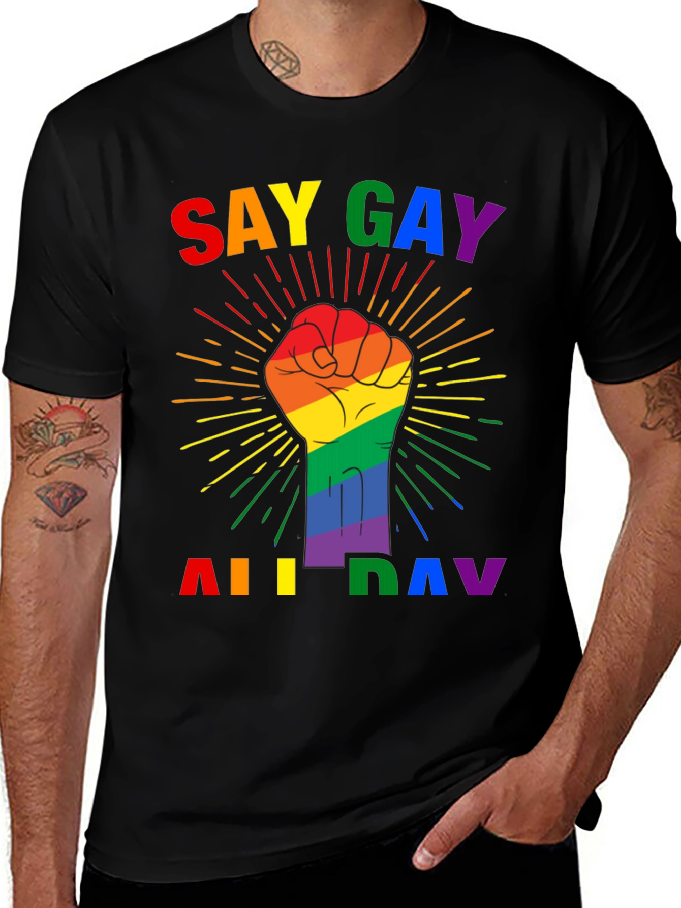 Say Gay All Day Pride T-Shirt