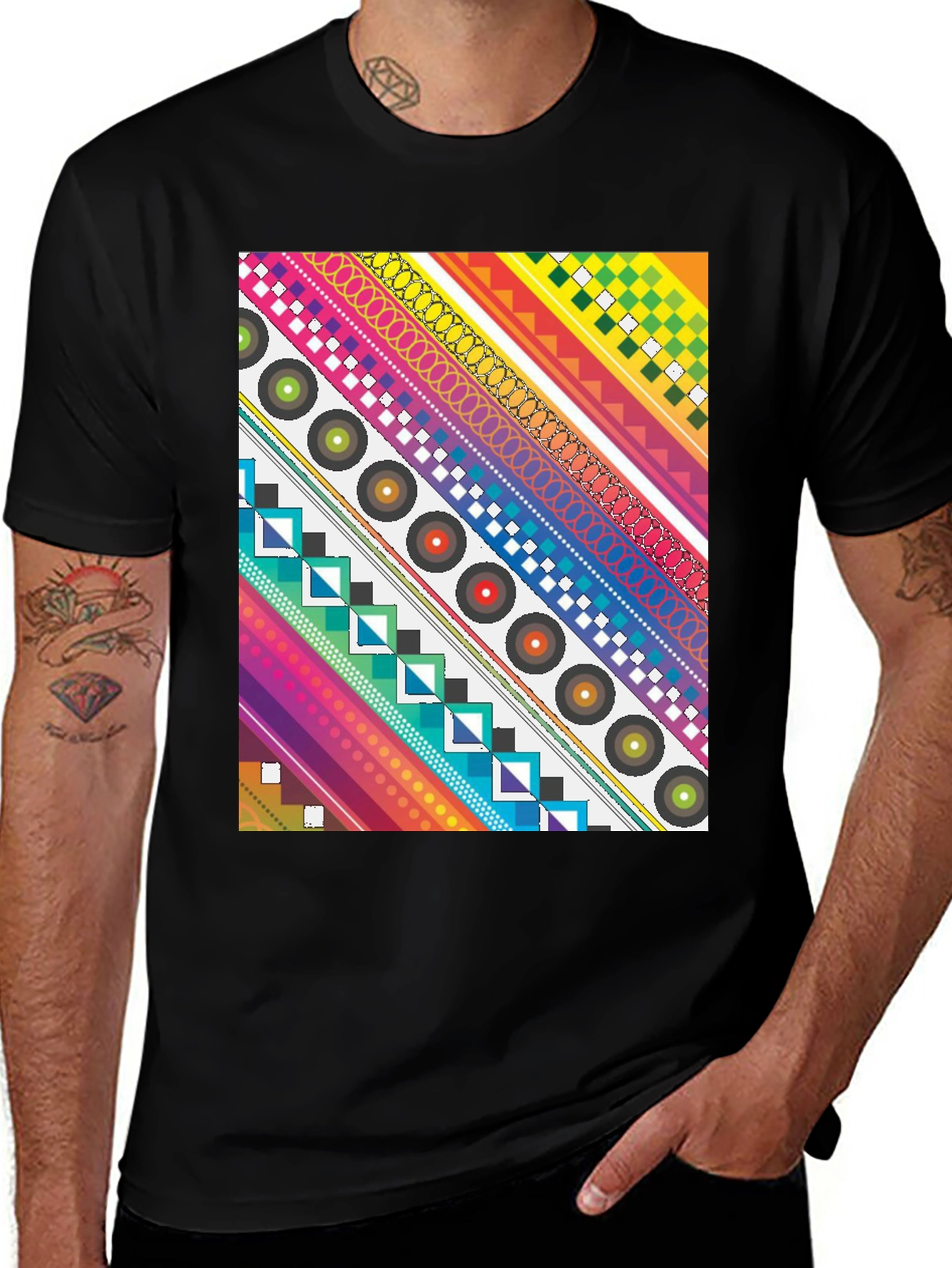 Variant 30 of Geometric Pattern T-Shirt - Stylish Casual Wear