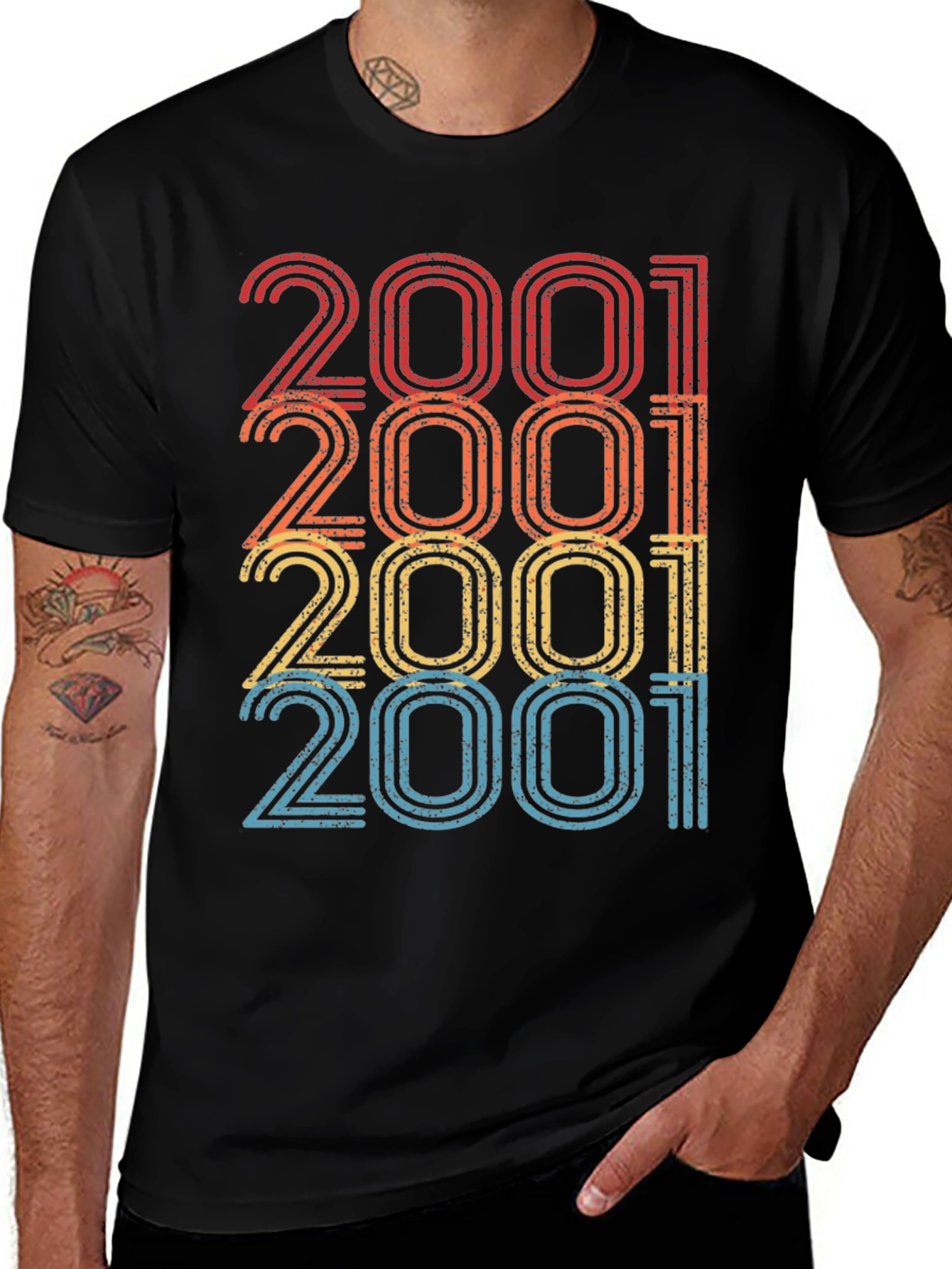 Variant 28 of 2001 Retro Style Black T-Shirt
