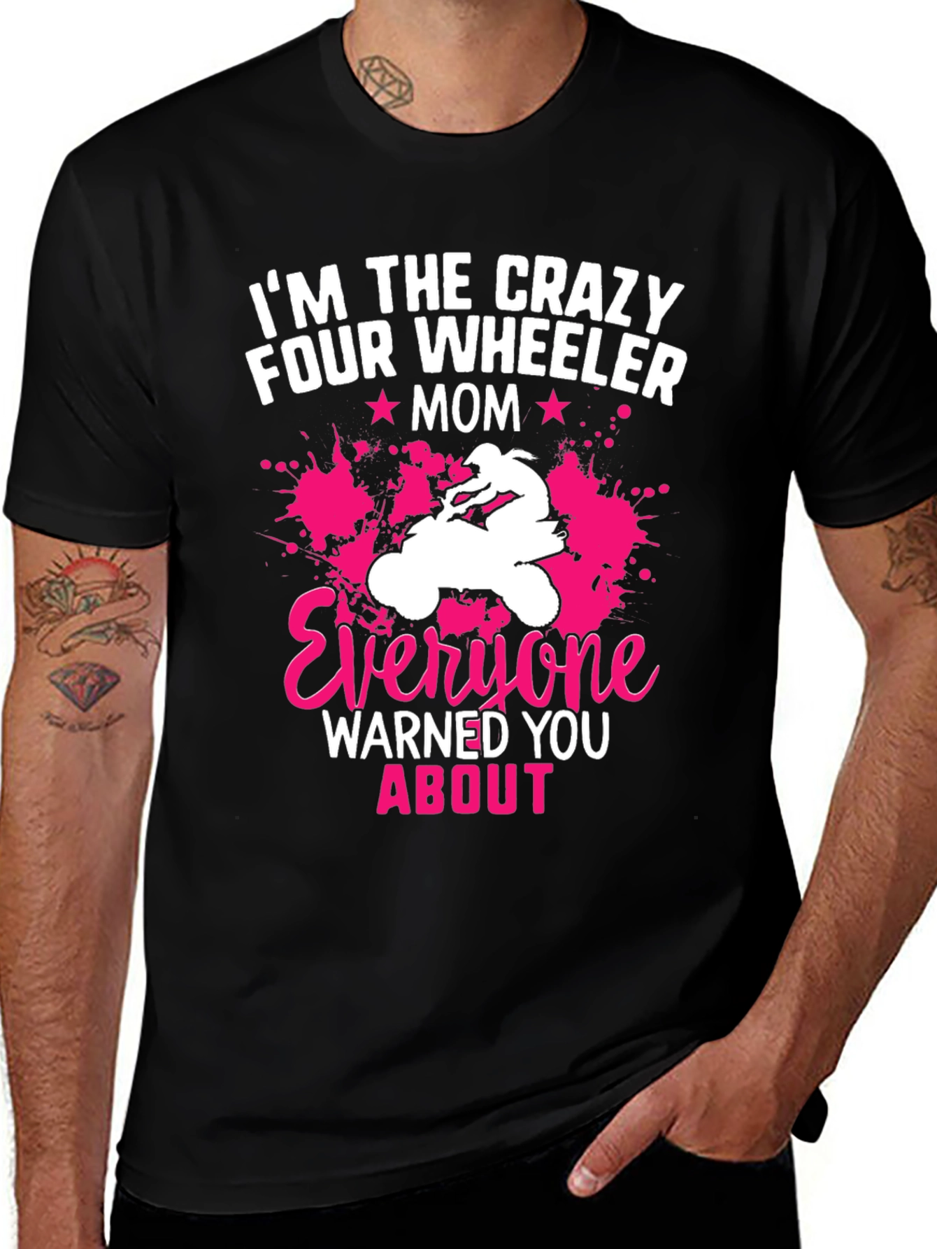 Variant 26 of Crazy Four Wheeler Mom Graphic Tee