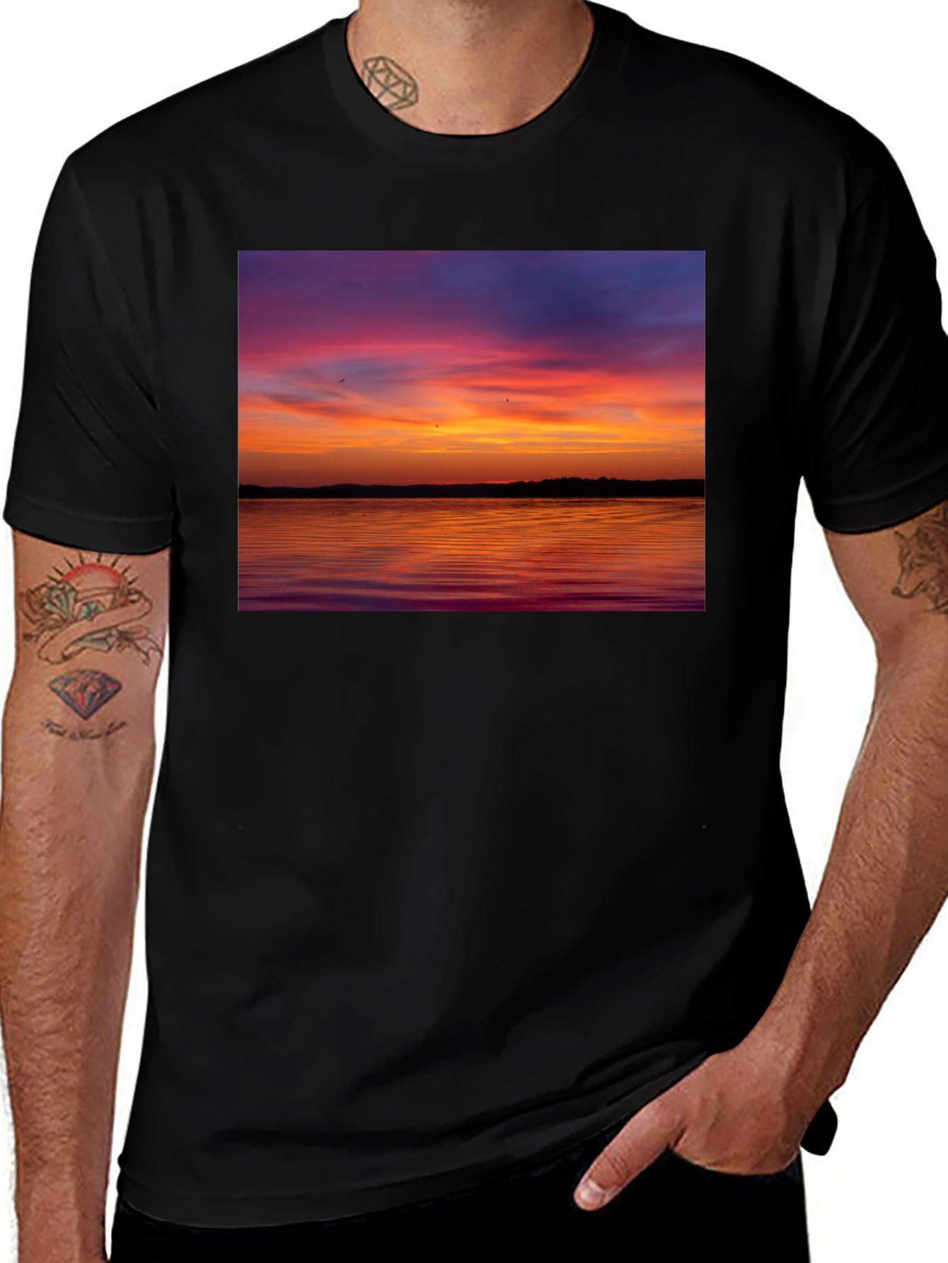 Variant 21 of Sunset Lake Graphic T-Shirt