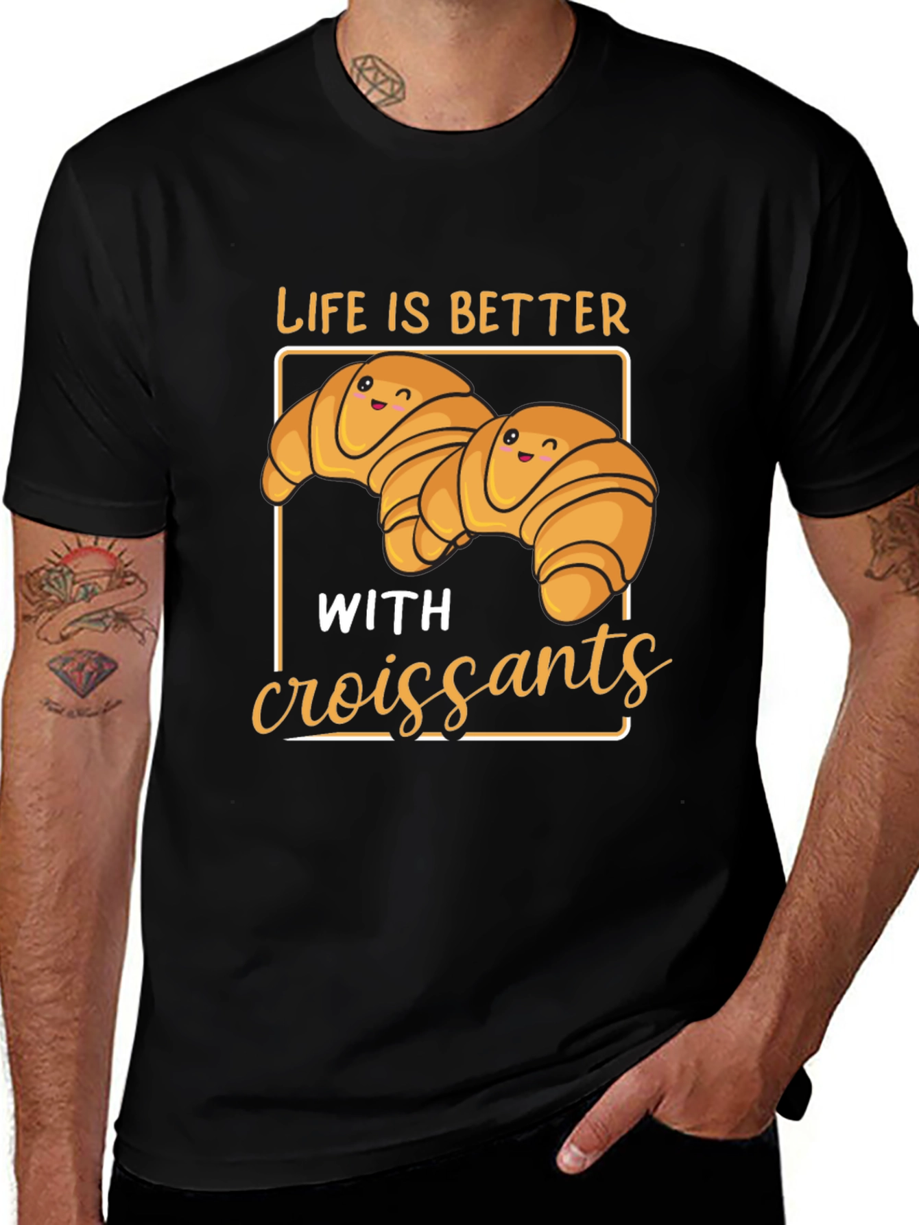 Life is Better With Croissants Graphic Tee