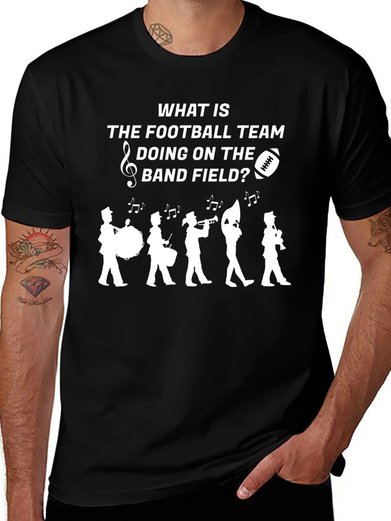 Football Team on the Band Field T-Shirt
